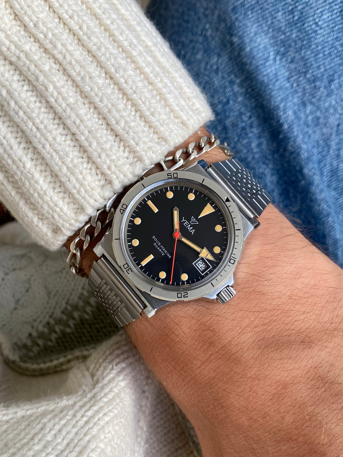 Yema France Sous-Marine - FE6121 Montre Vintage Quartz 1980