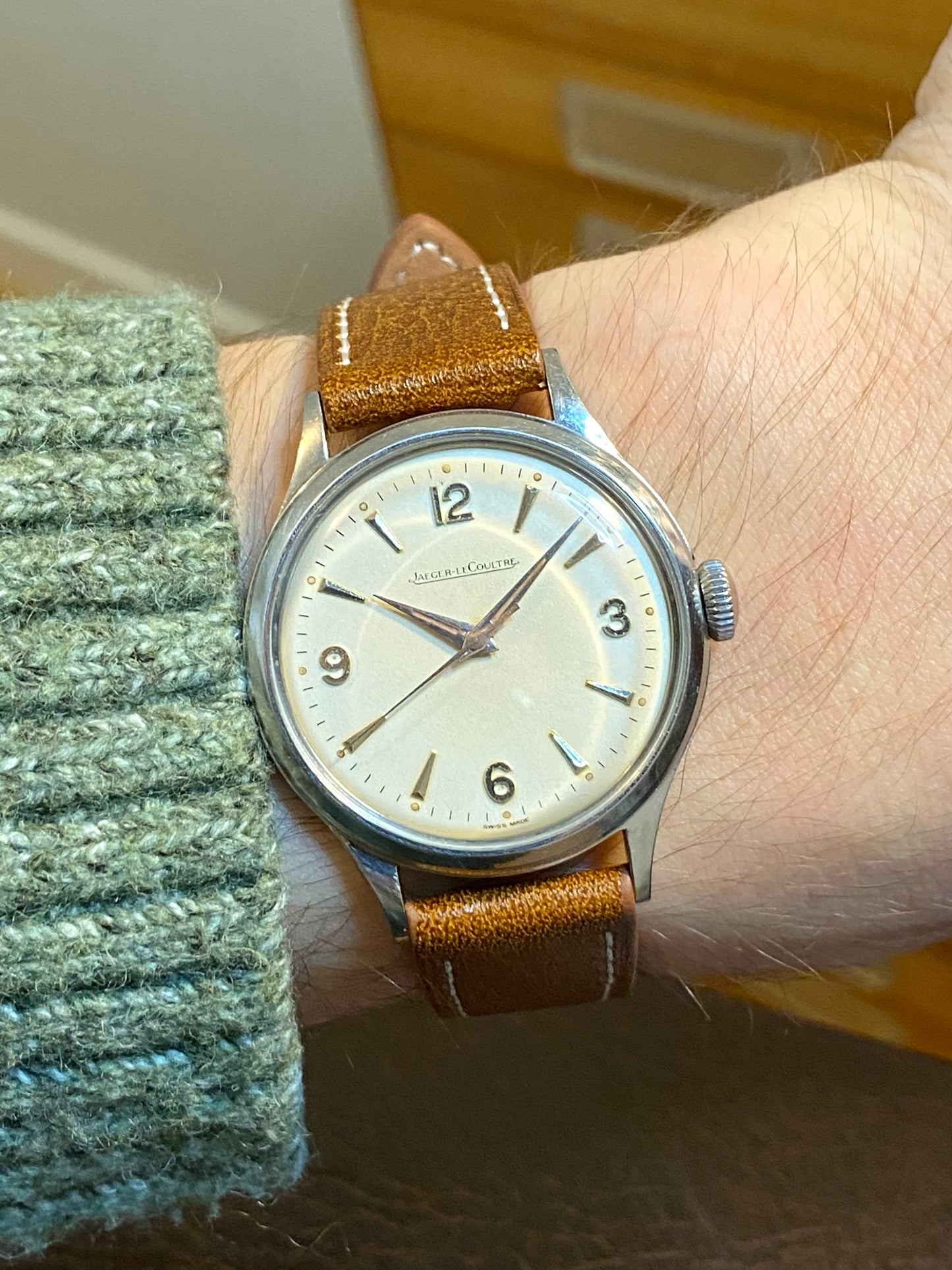 Jaeger-LeCoultre Calatrava - Montre Vintage Mécanique Suisse P478 Acier 1950