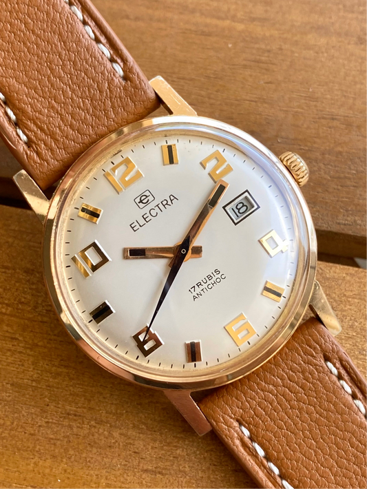 Electra Montre Vintage Mécanique Plaqué Or 1960