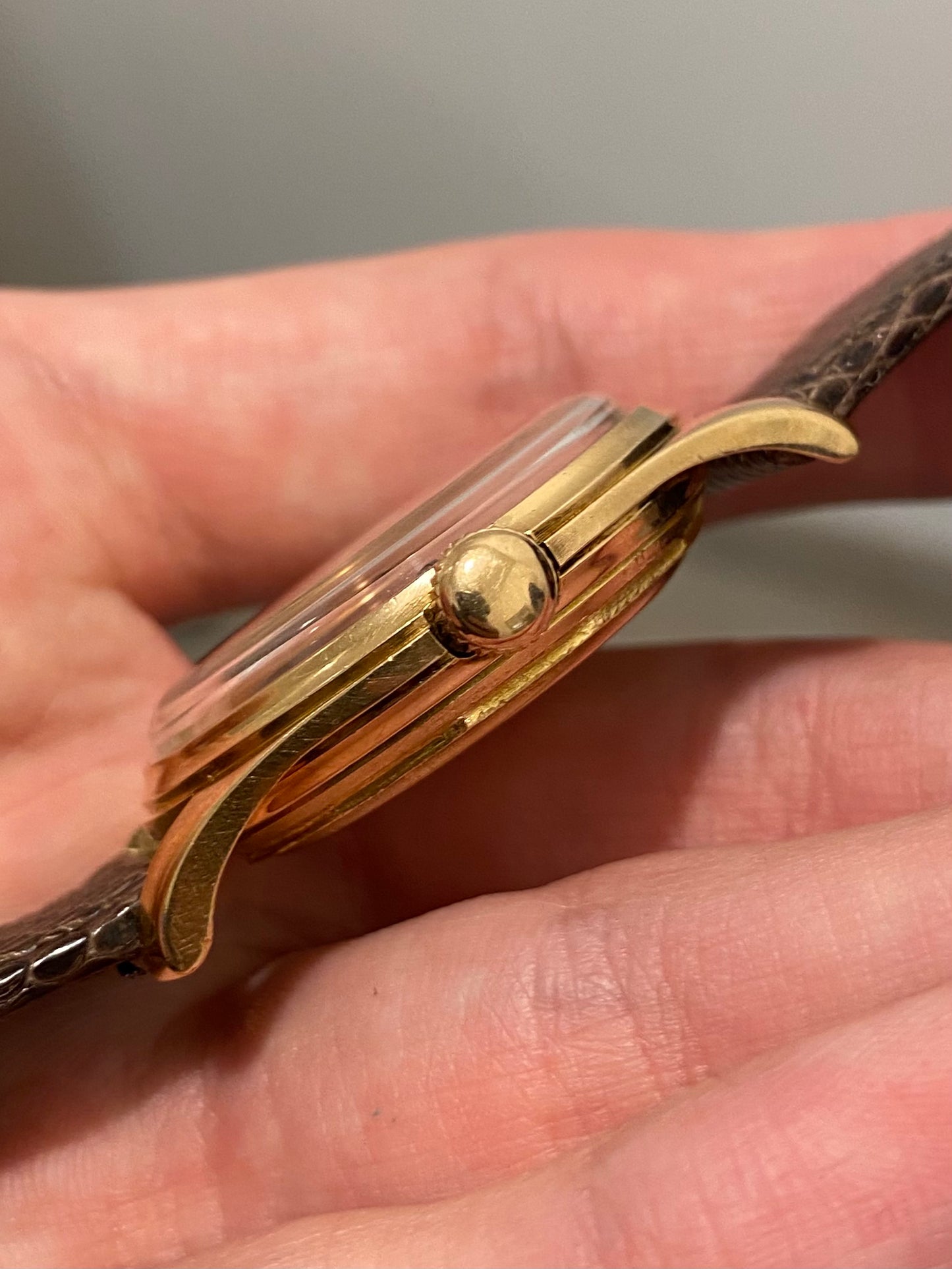 Baume & Mercier Or Rose 18k 750/1000 Bumper Automatic AS1250 Montre Vintage 1950