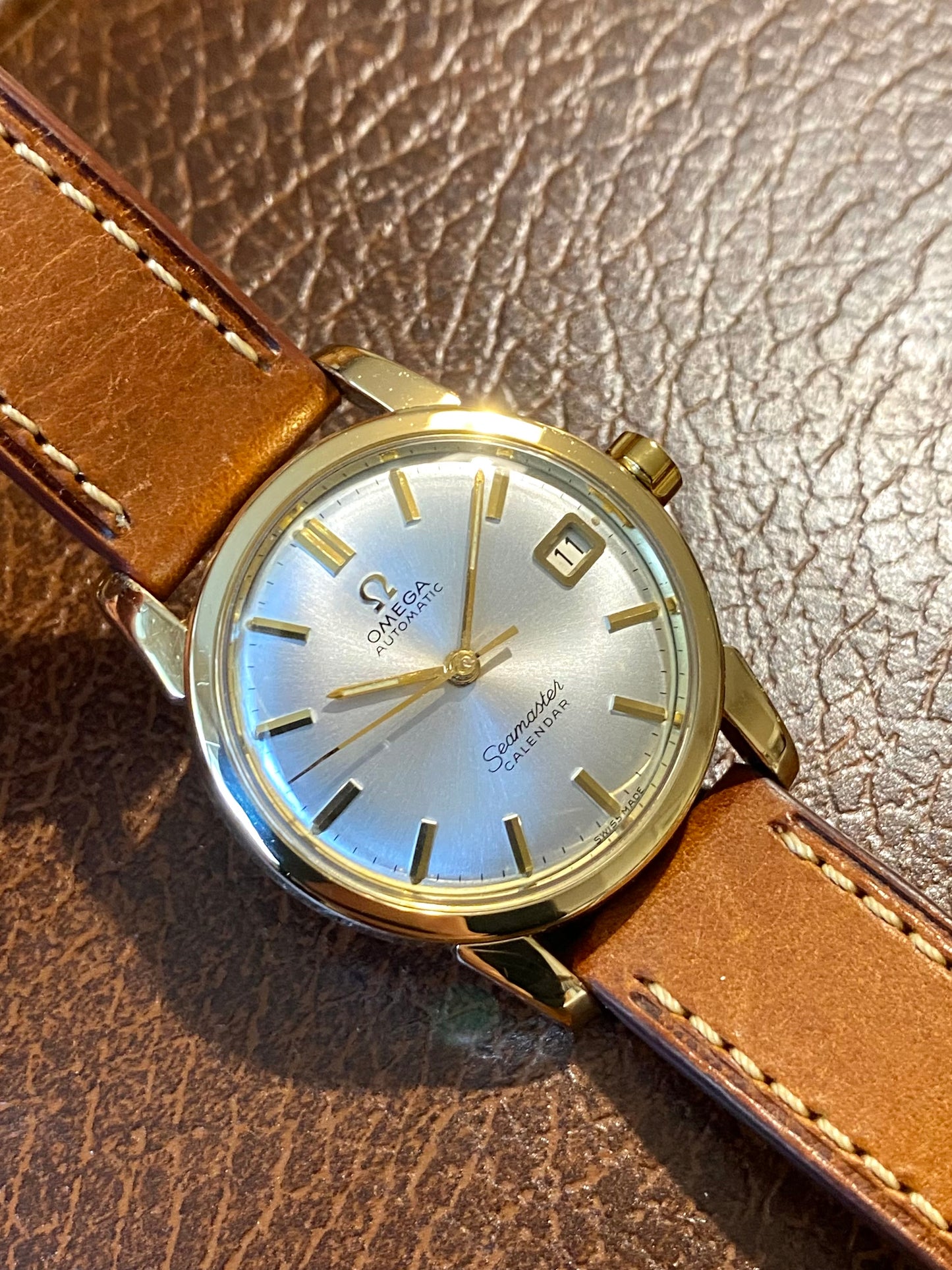 Omega Seamaster Calendar Automatic - Cal.503 Ref.2849 Montre Vintage Mécanique Plaqué Or