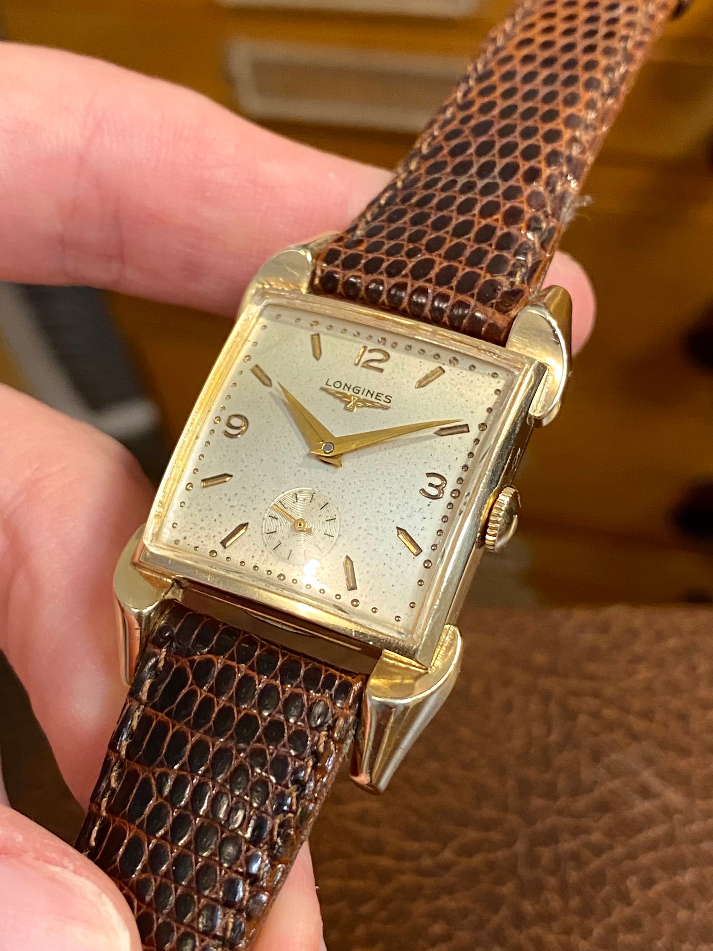 Longines 23z 10k GoldFilled Carré - Montre Vintage Mécanique 1953