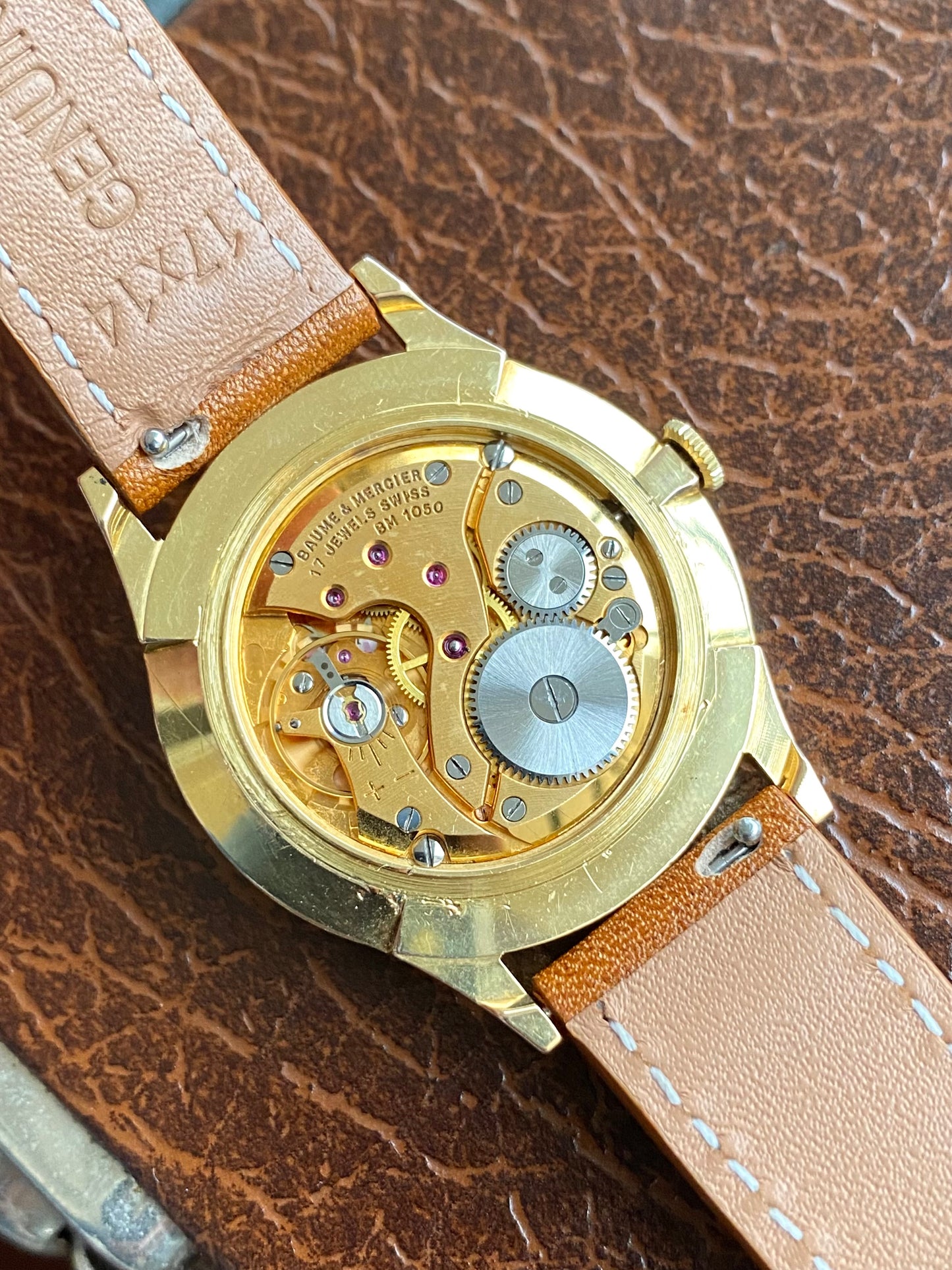 Baume & Mercier 2599 Montre Vintage Mécanique Extra-Plate Plaqué Or BM1050 - 1960