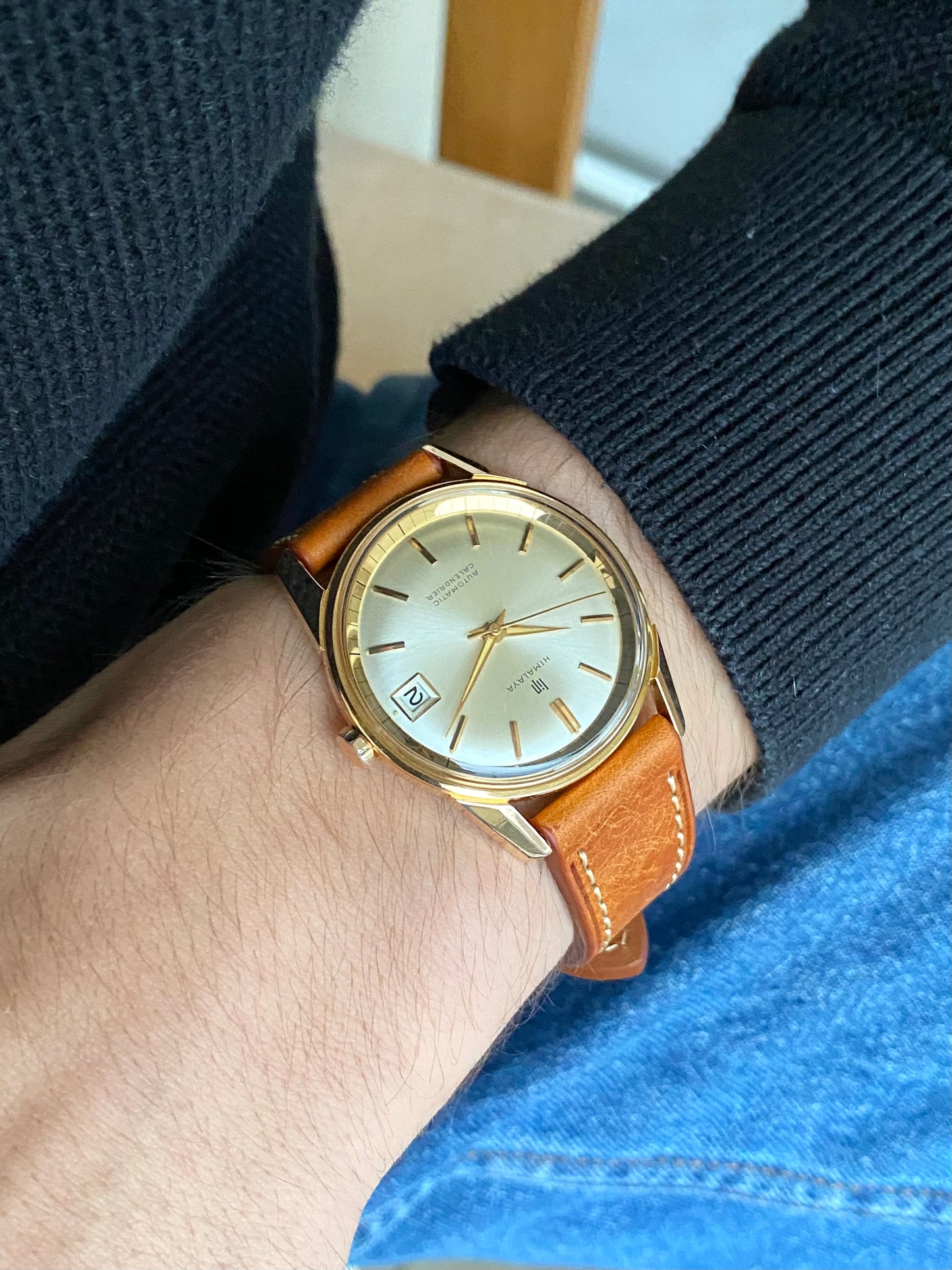 LIP Himalaya Automatic R153 Montre Vintage Mécanique Plaqué Or France 1960