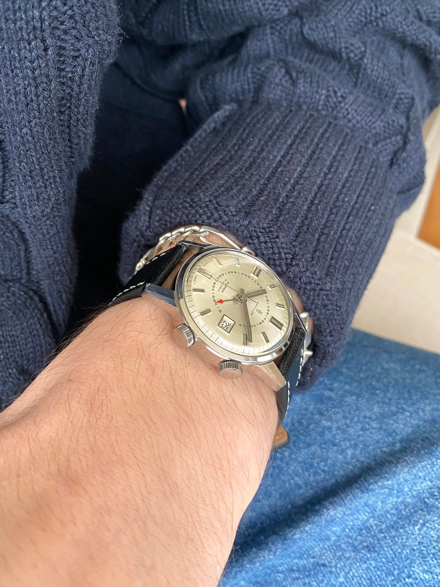 Savillon Alarm Montre Vintage Sonnerie Mécanique - Cal. As1568 Suisse - 1960