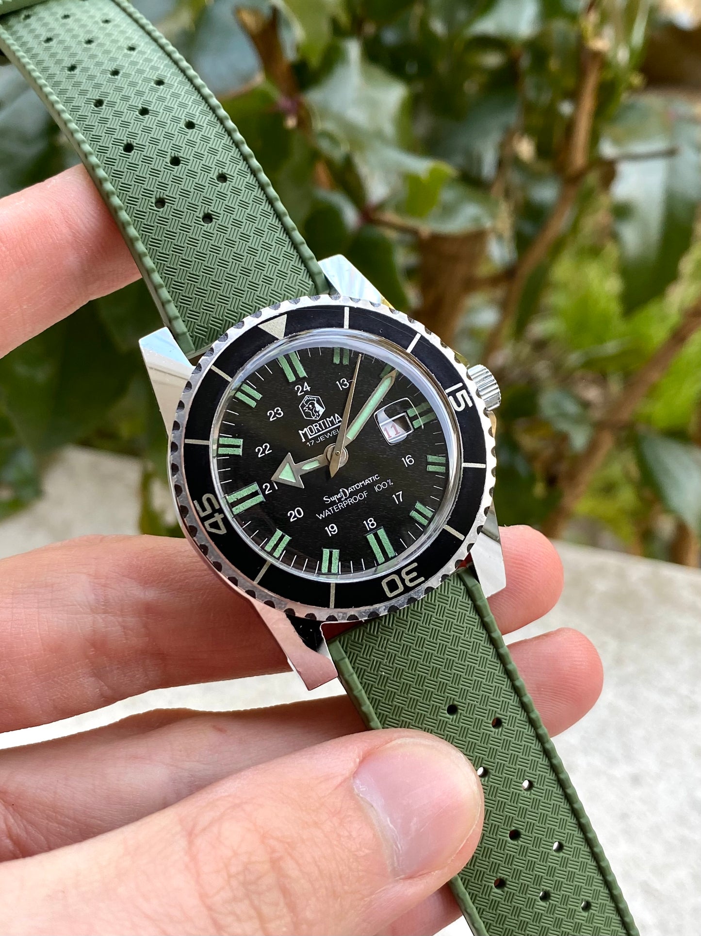 Mortima SuperDatomatic France Montre De Plongée Vintage Mécanique 1970