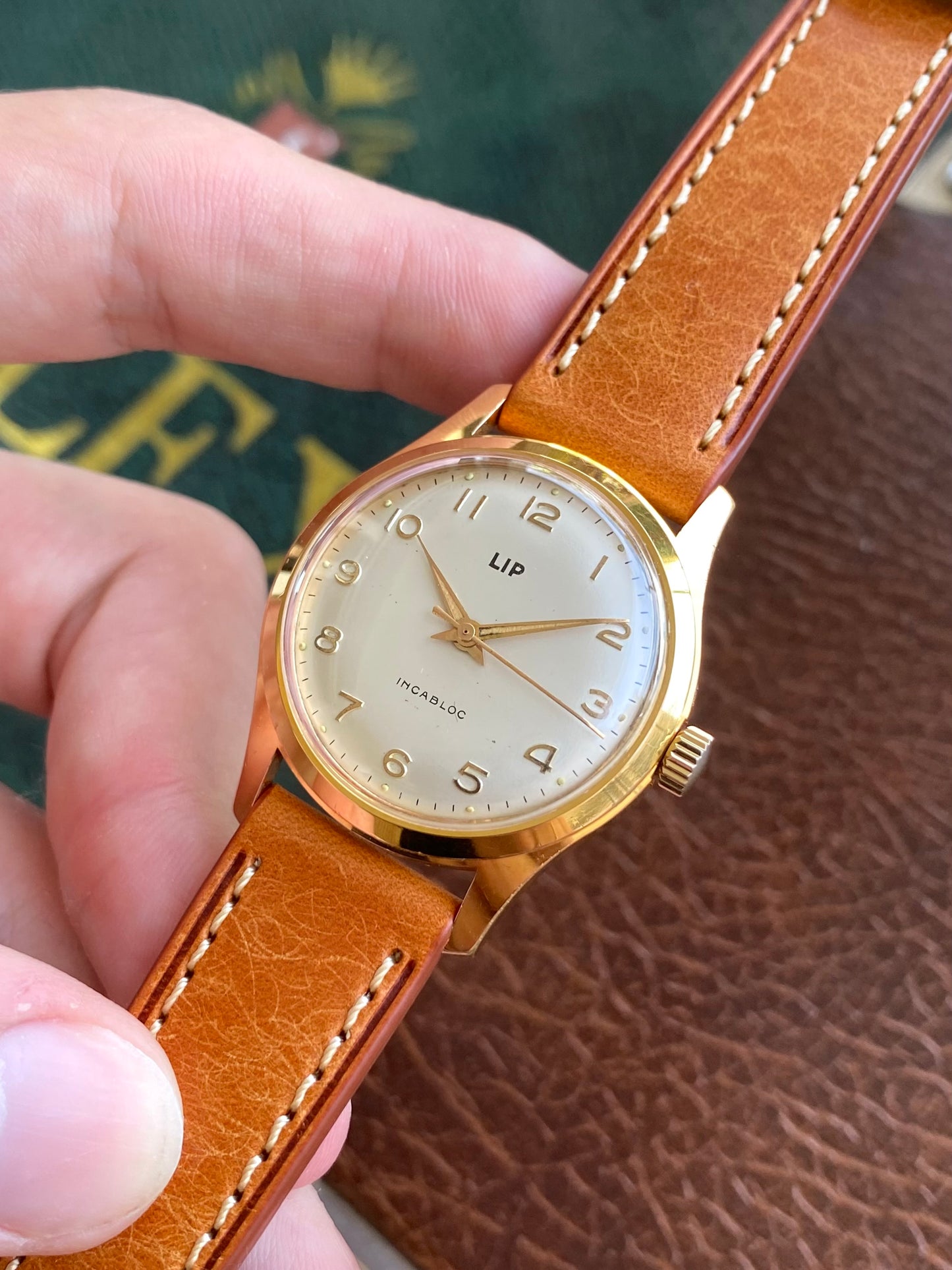 LIP France R23 Montre Vintage Mécanique Plaqué Or 1960
