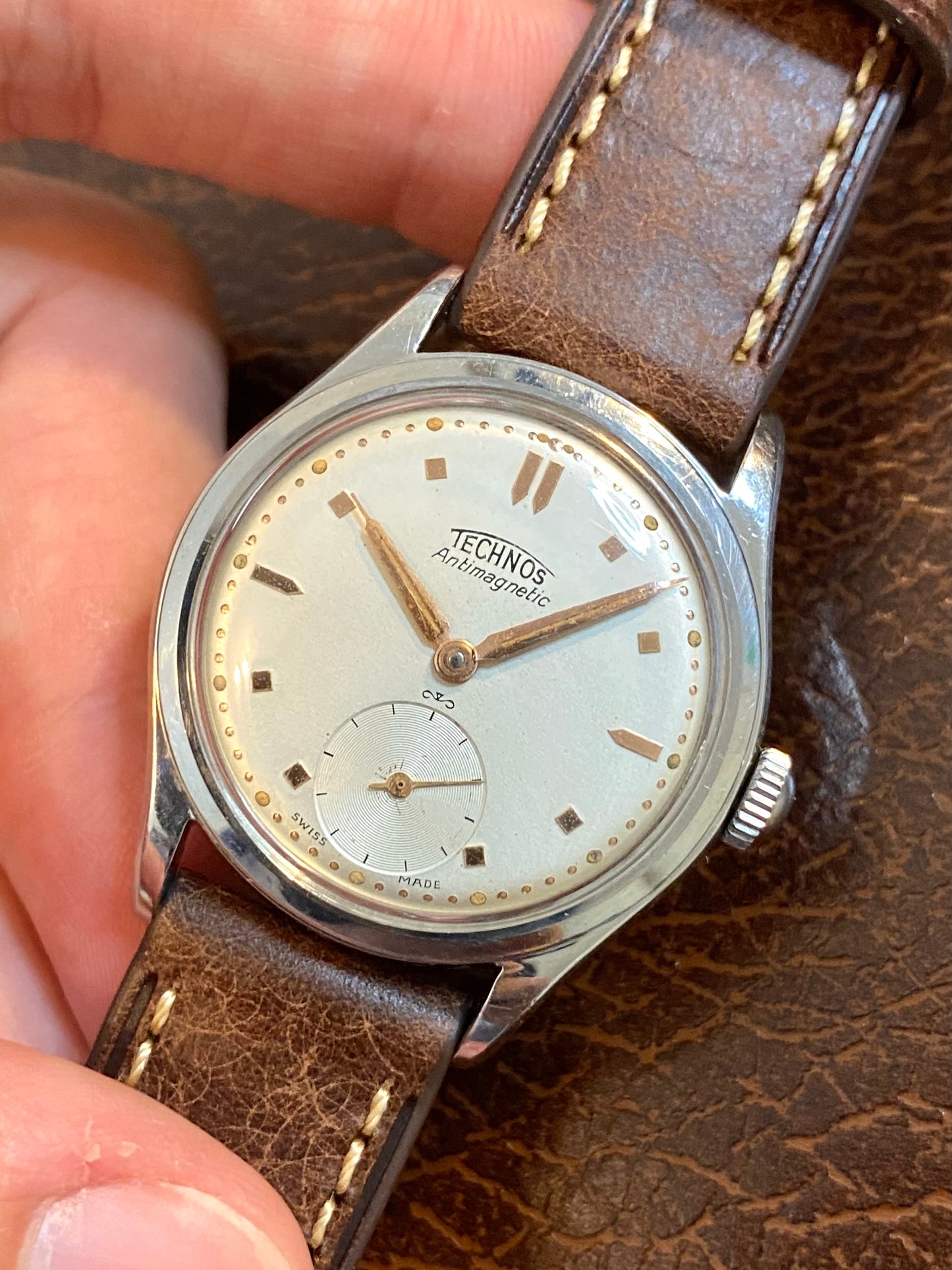 Technos Swiss Montre Vintage Mécanique Acier - 1950