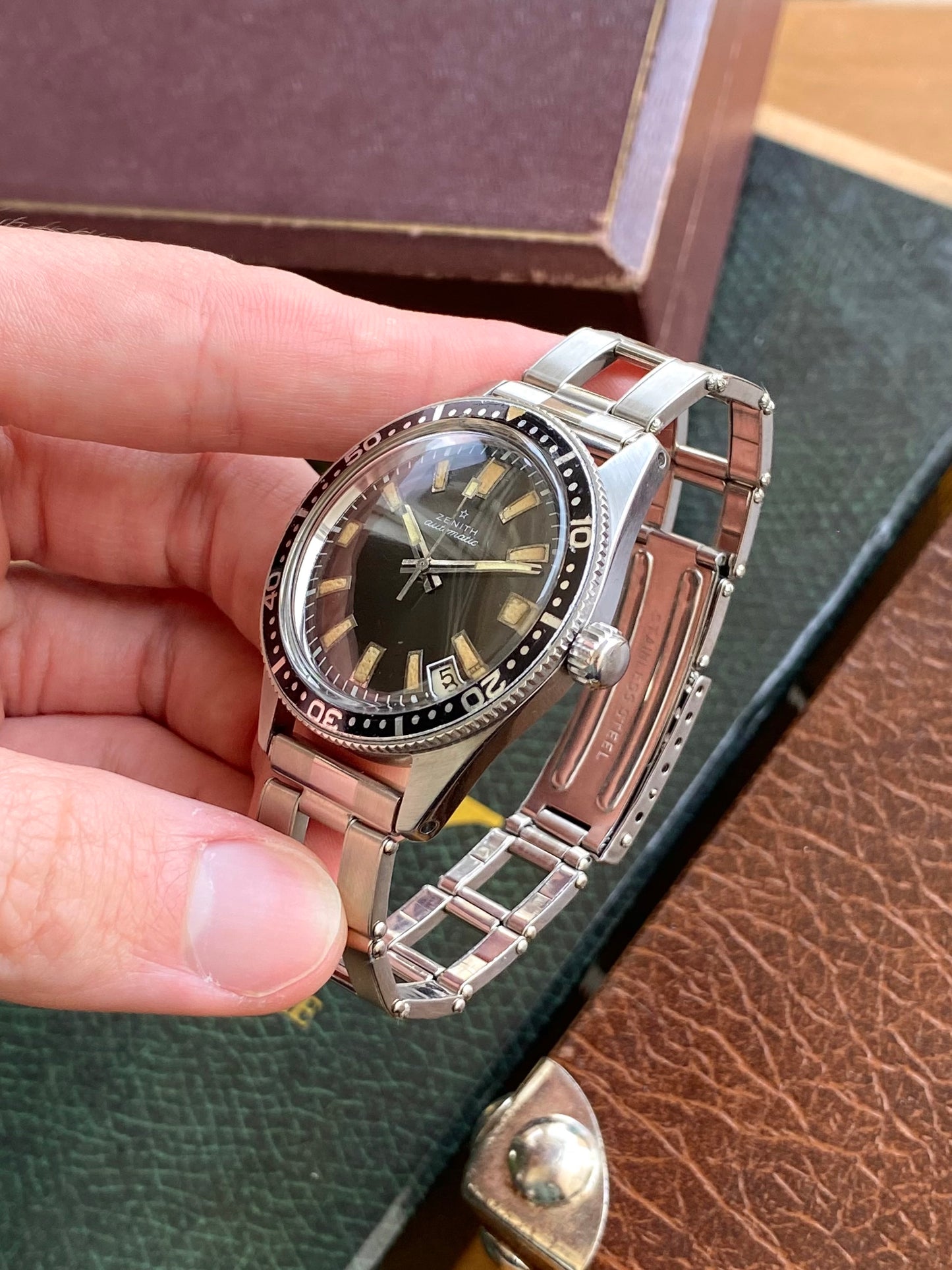 Zenith Skin Diver - Montre Vintage Plongée Automatic Cal. 2542PC 1960