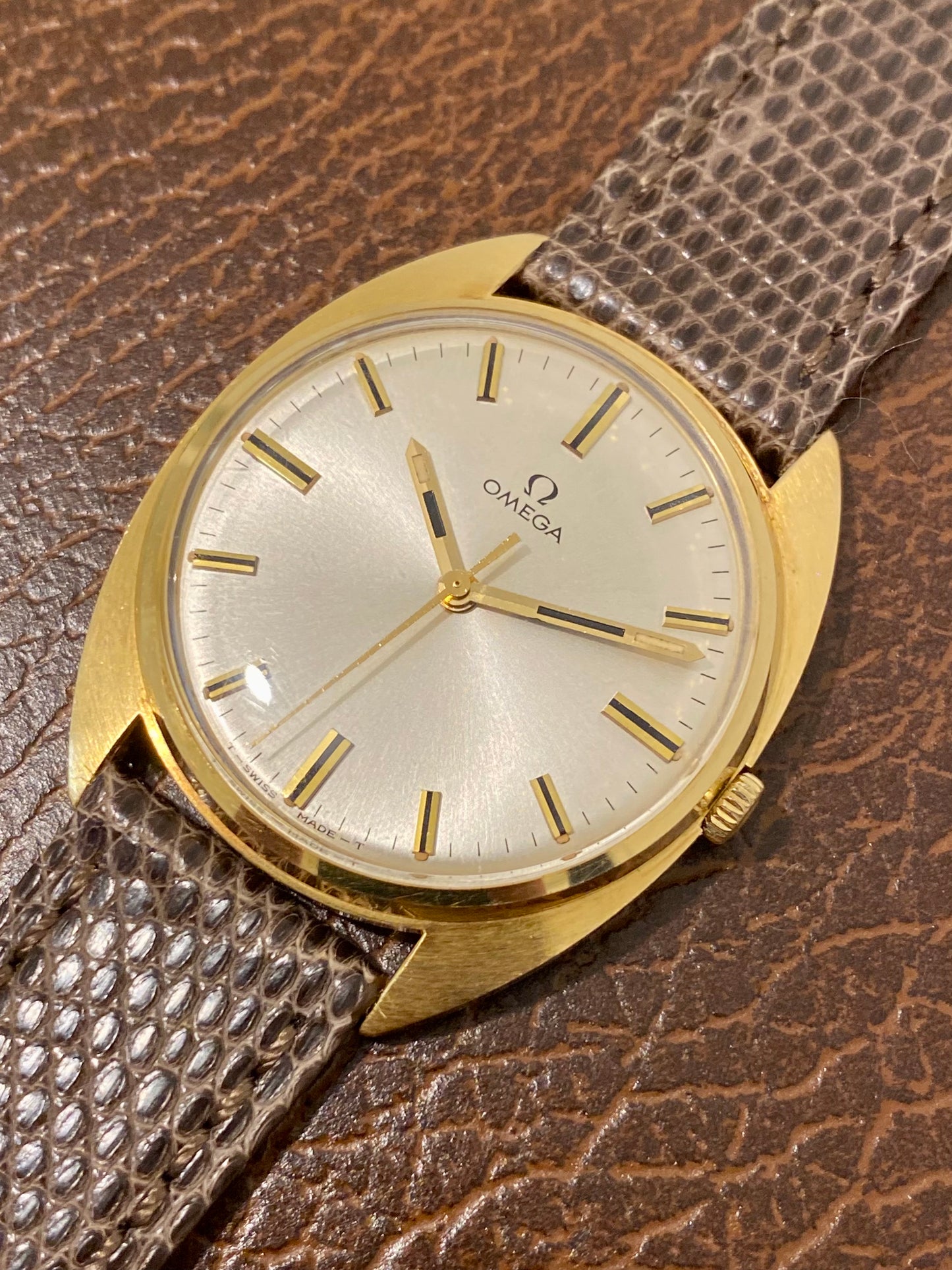 Omega 18k 750/1000 Or Jaune 131-90001 Montre Vintage Cal.601 Mécanique 1969