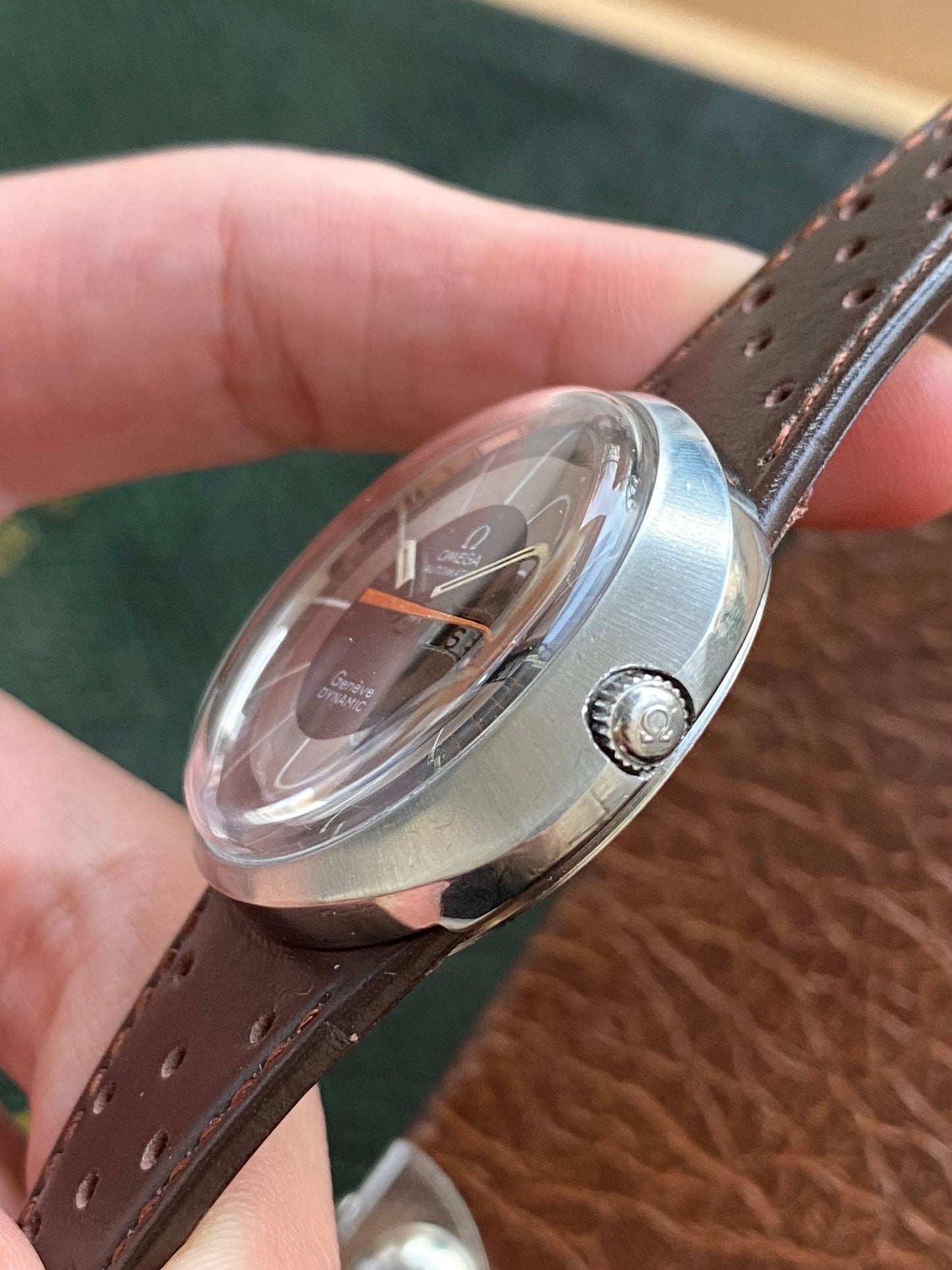 Omega Genève Dynamic Bullseye Automatic Jour Date - Cal. 752 Ref. 166.079 Montre Vintage Mécanique 1969