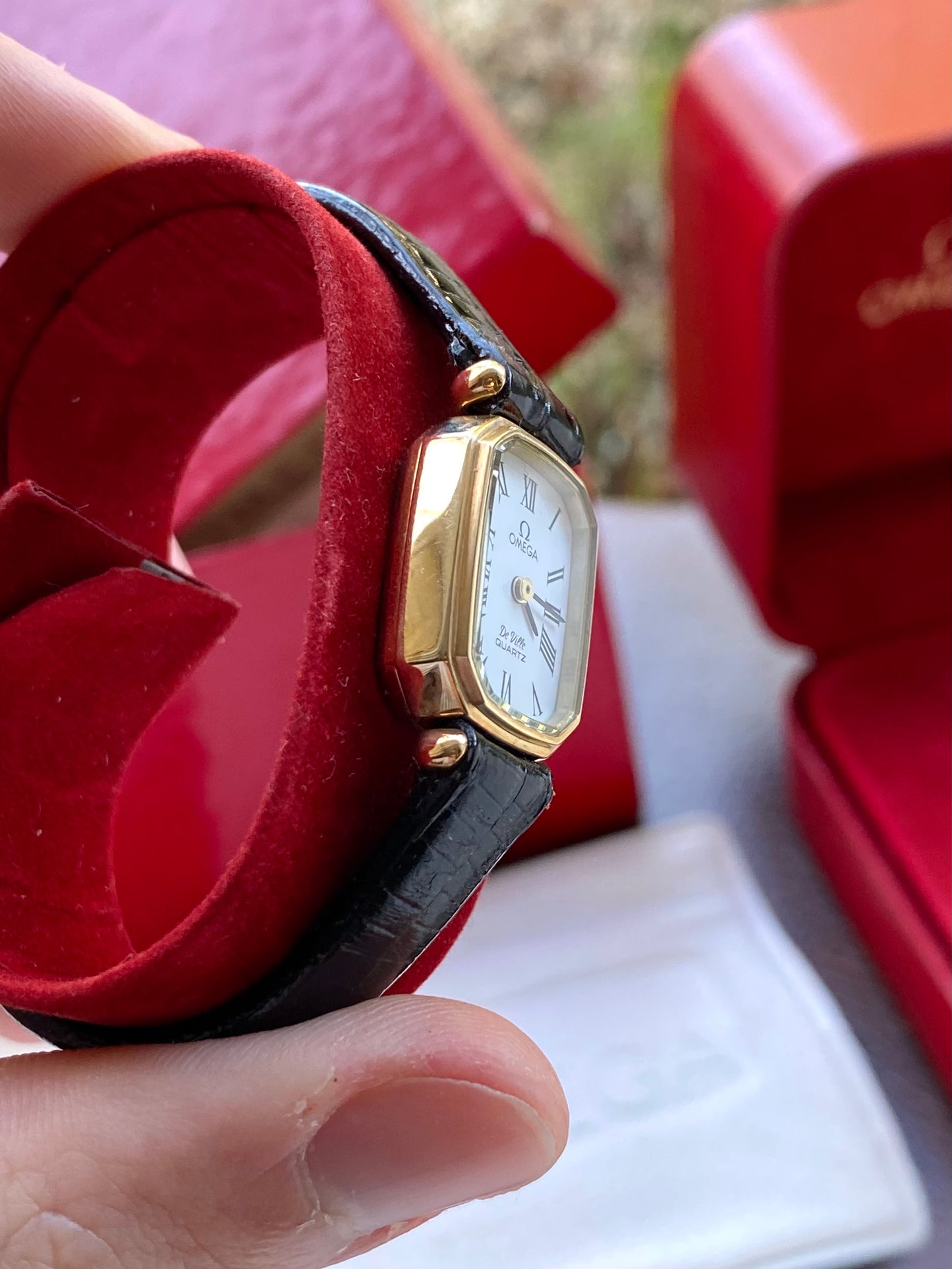 Omega DeVille Lady Quartz GoldFilled 10k - Cal.1130 Montre Dame Neuve NOS - Bracelet + Boîte + Boucle - 1980