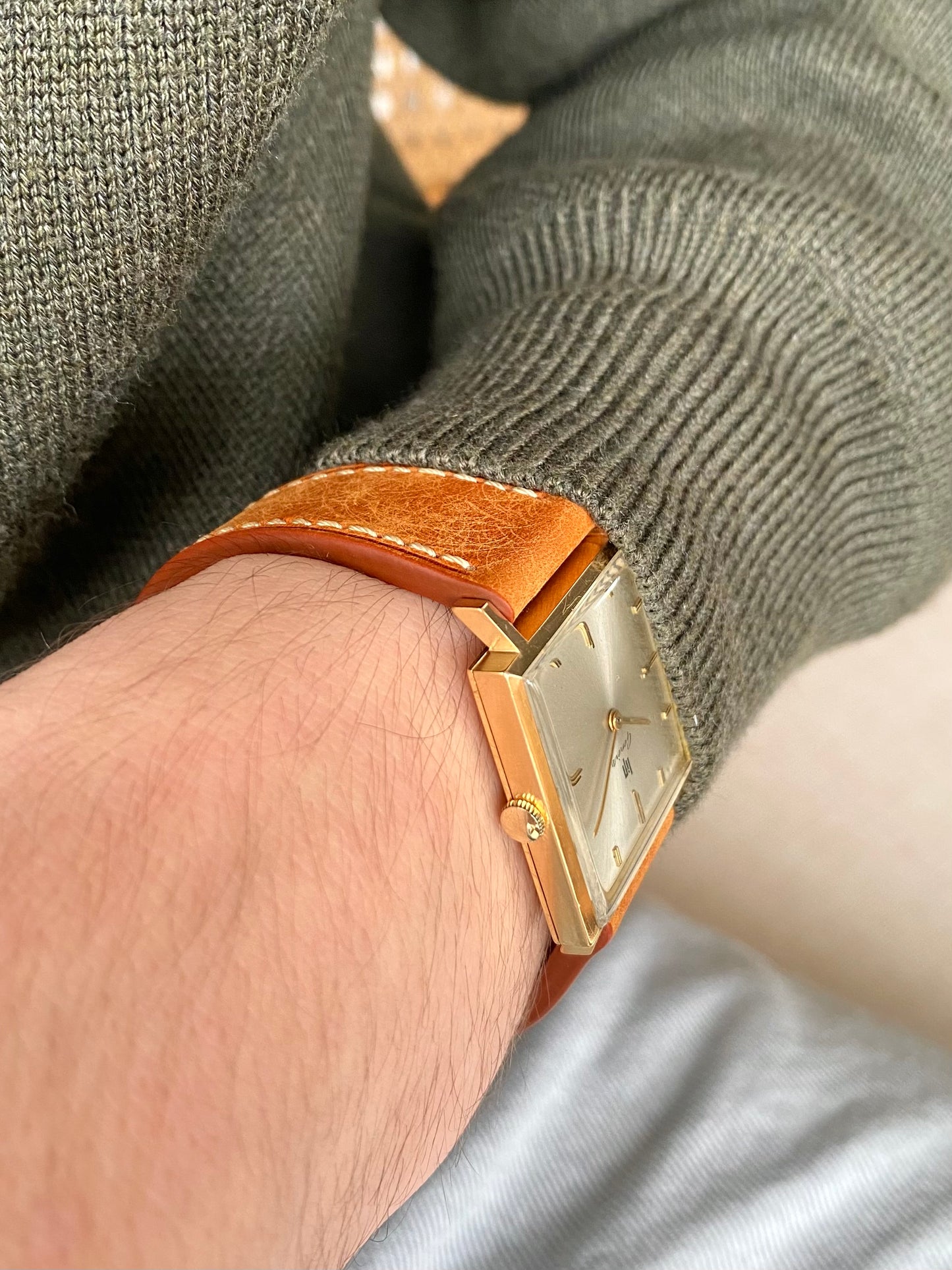 LIP Genève Or Rose 18k 750/1000 - Montre Vintage Carré Mécanique Cal.515 - 1960