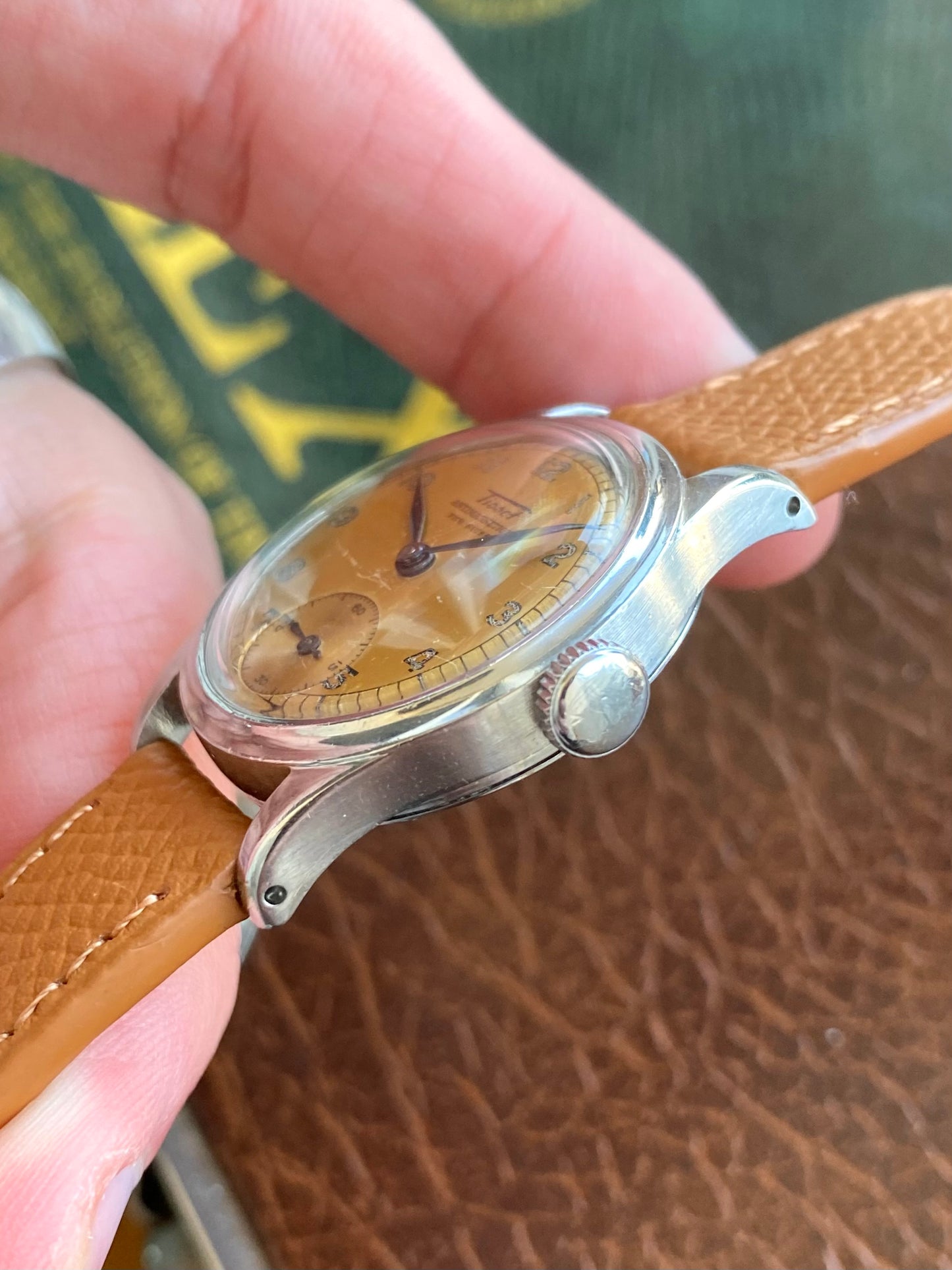 Tissot Fab. Suisse Antimagnetic Cadran Patine Tropical Militaire Montre Vintage Cal.27 - 1940