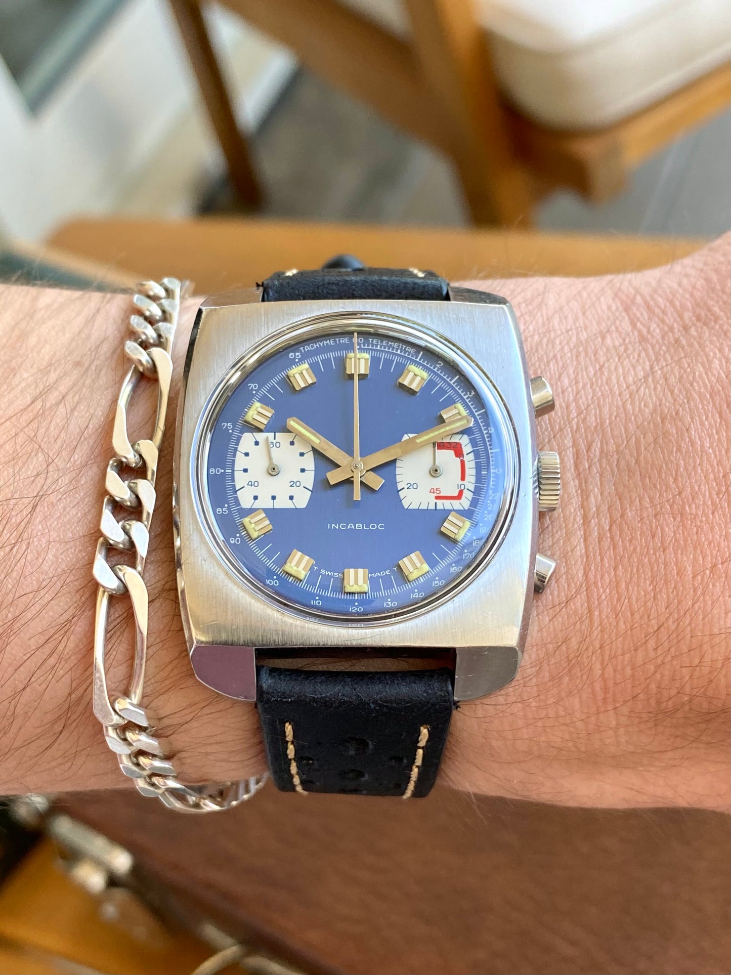 Valjoux 7733 Chronographe Suisse Anonyme - Montre Vintage Mécanique 1970