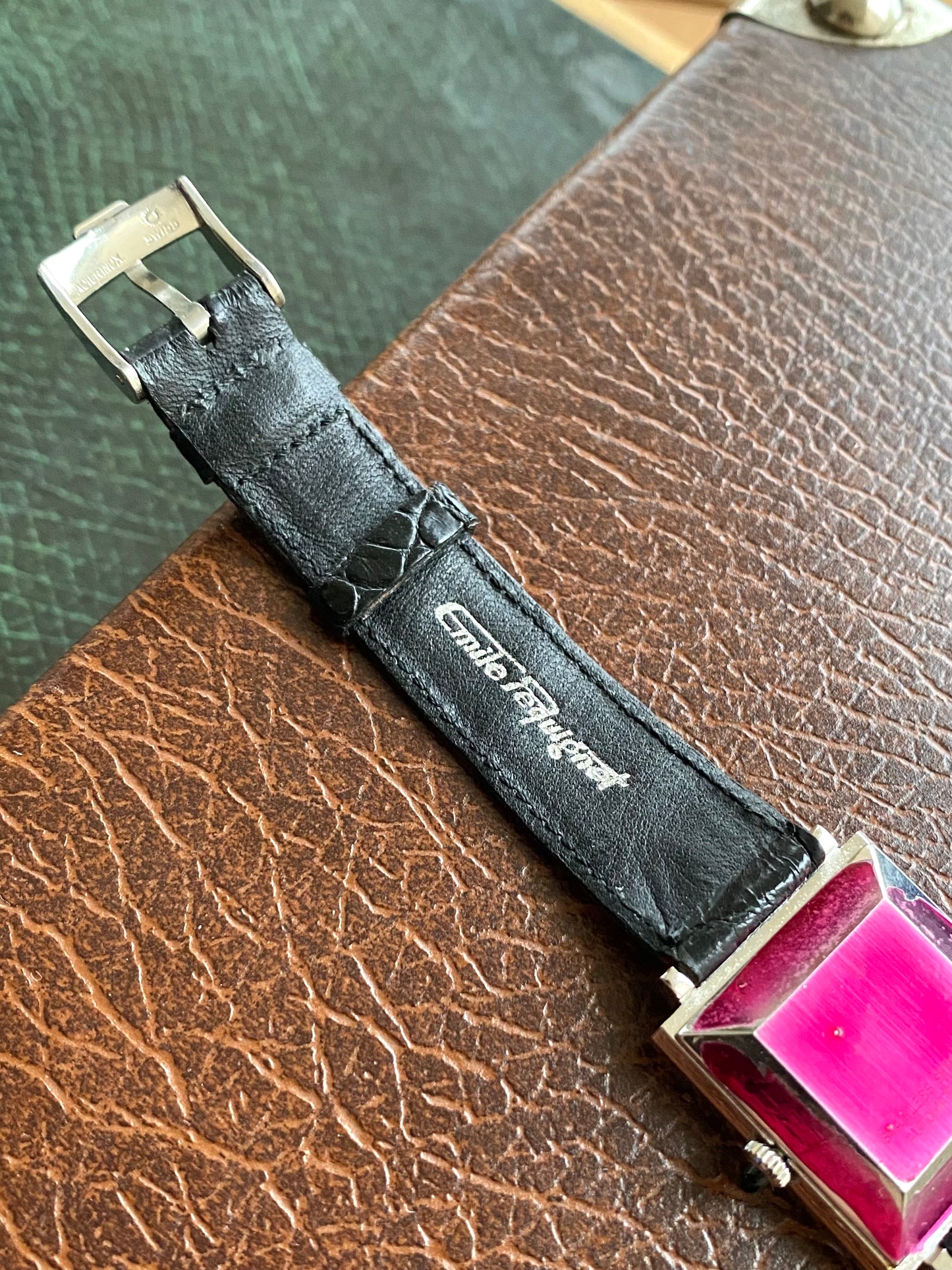 Emile Pequignet NOS Neuve de Stock - Montre Vintage Automatic Carré Chiffres Romains ETA 2670 - 1970