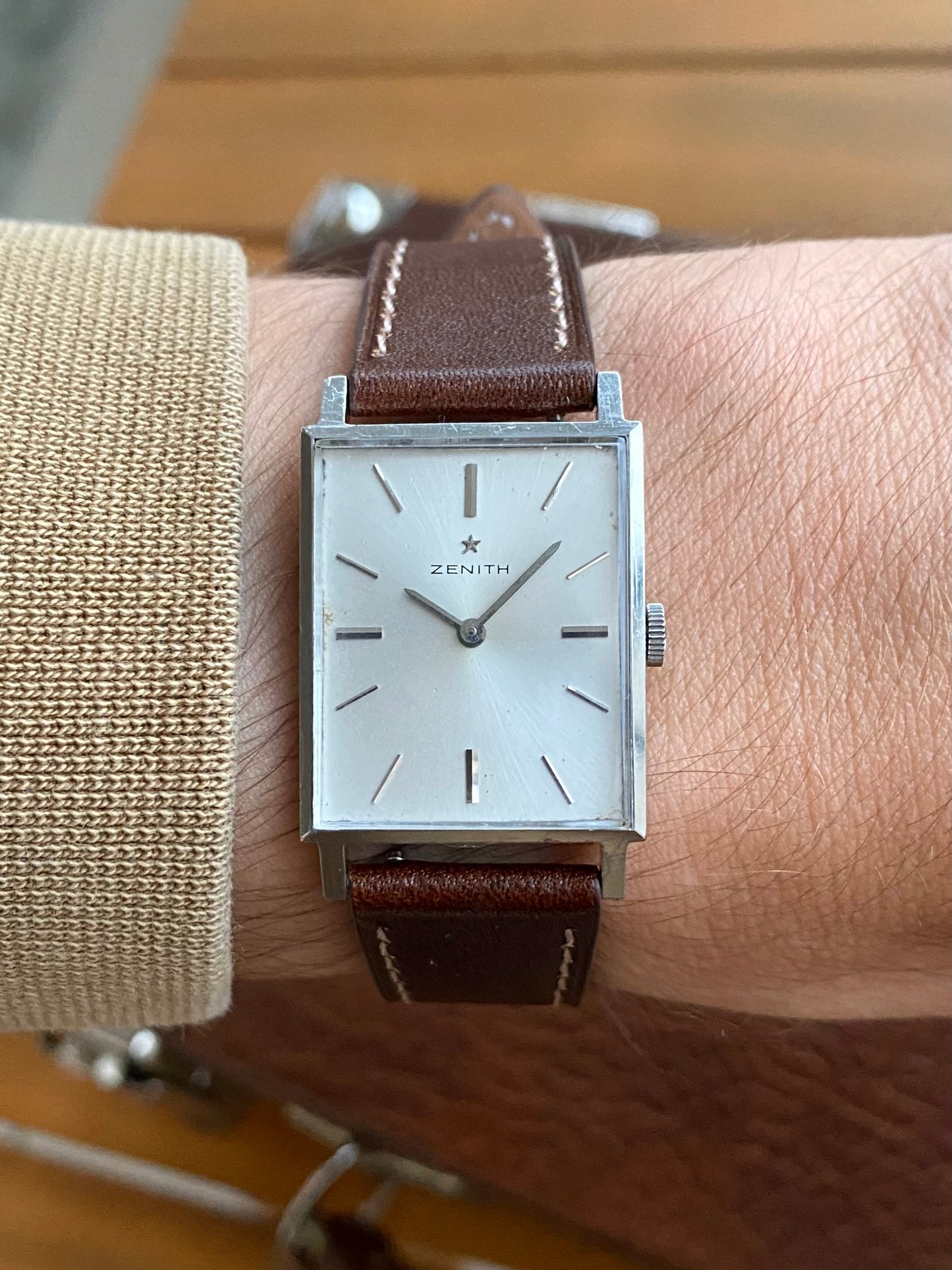 Zenith Tank Montre Rectangle Acier - Mouvement Mécanique - 1960