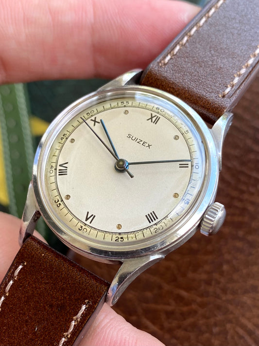 Suizex Montre Vintage Mécanique - cornes de vache - 1940