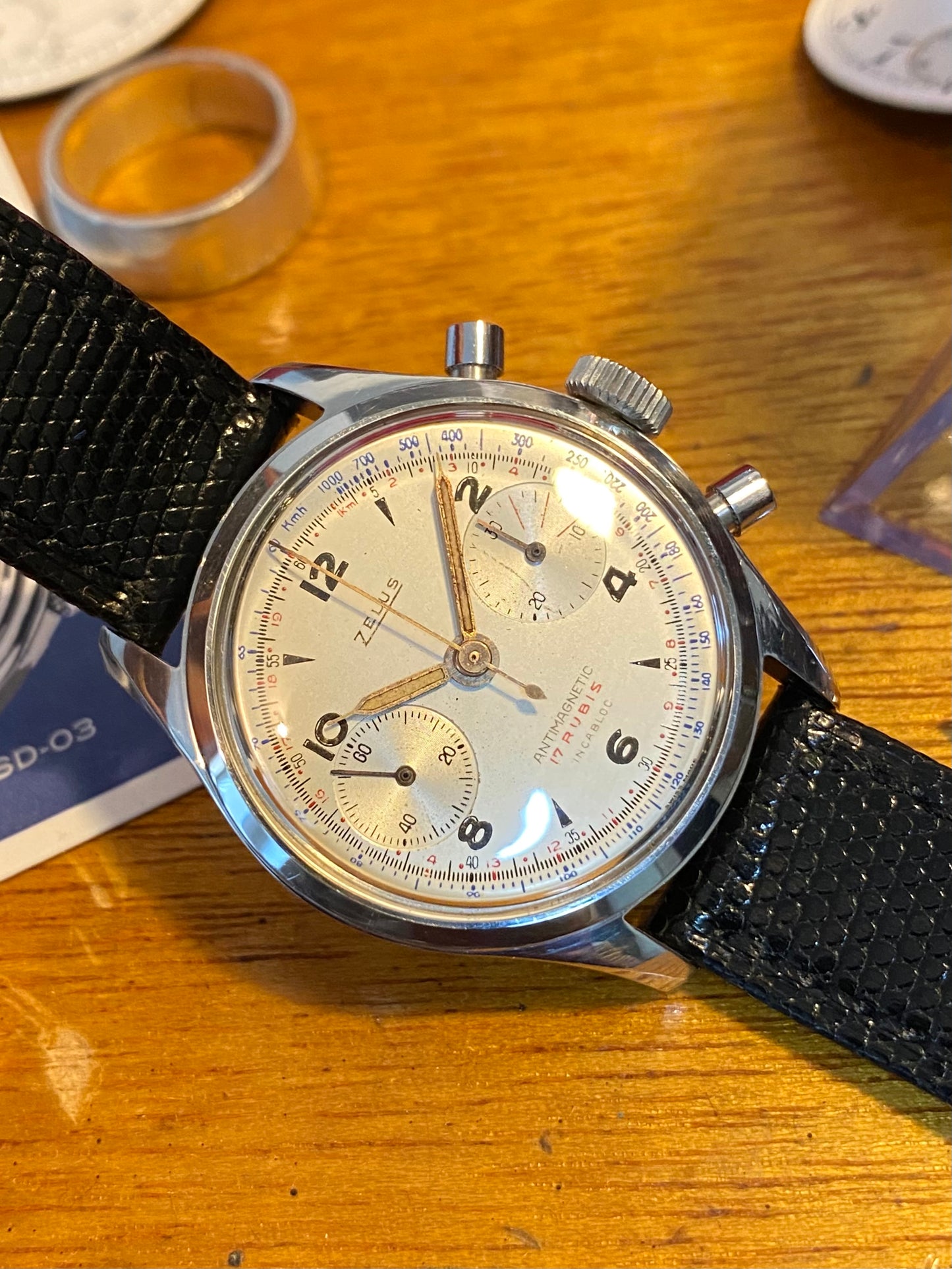 Zelus Chronographe Suisse Vintage - Montre Mécanique Landeron Acier - 1950