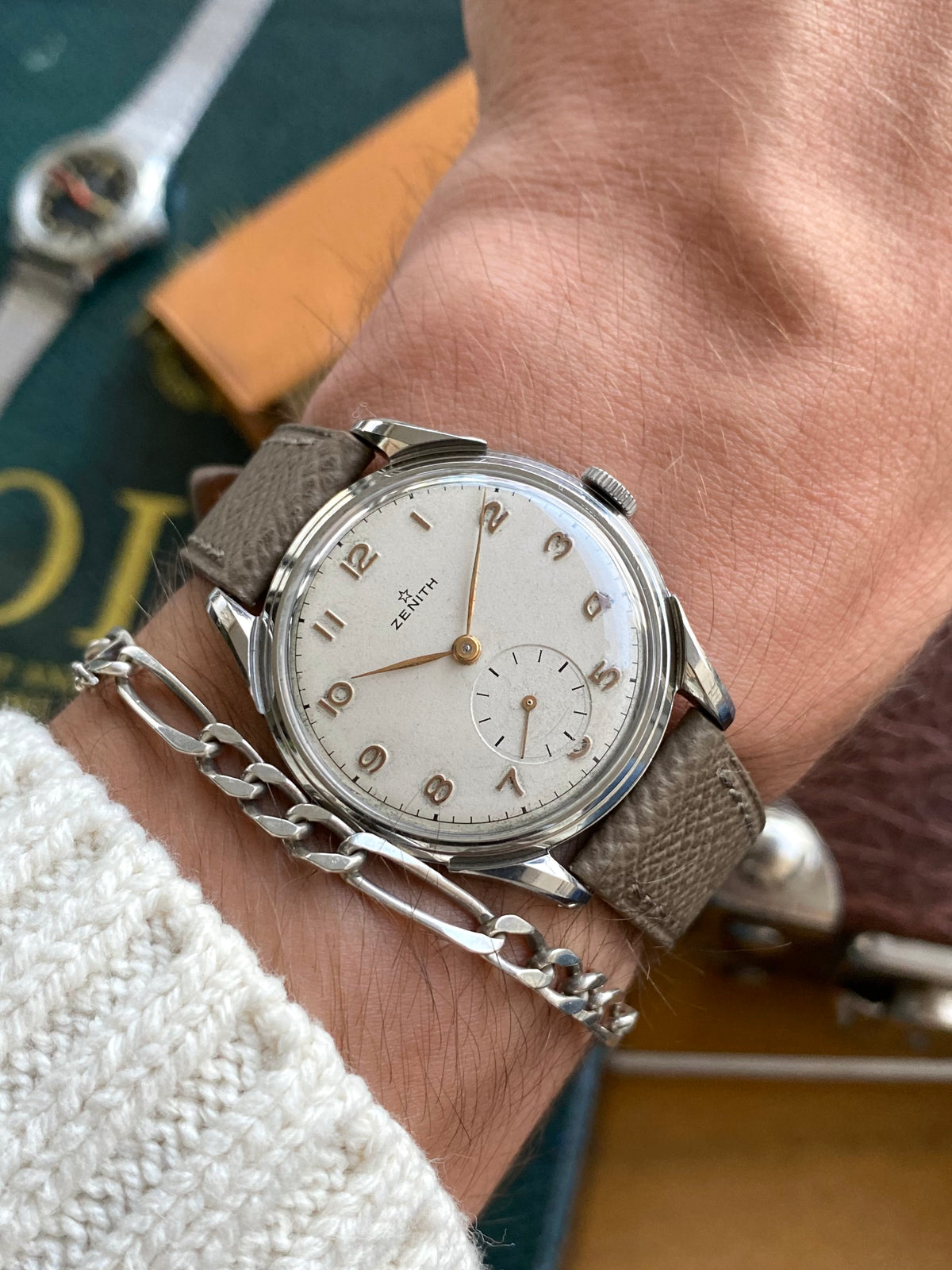 Zenith Cal. 106 Montre Vintage Mécanique Acier 1950