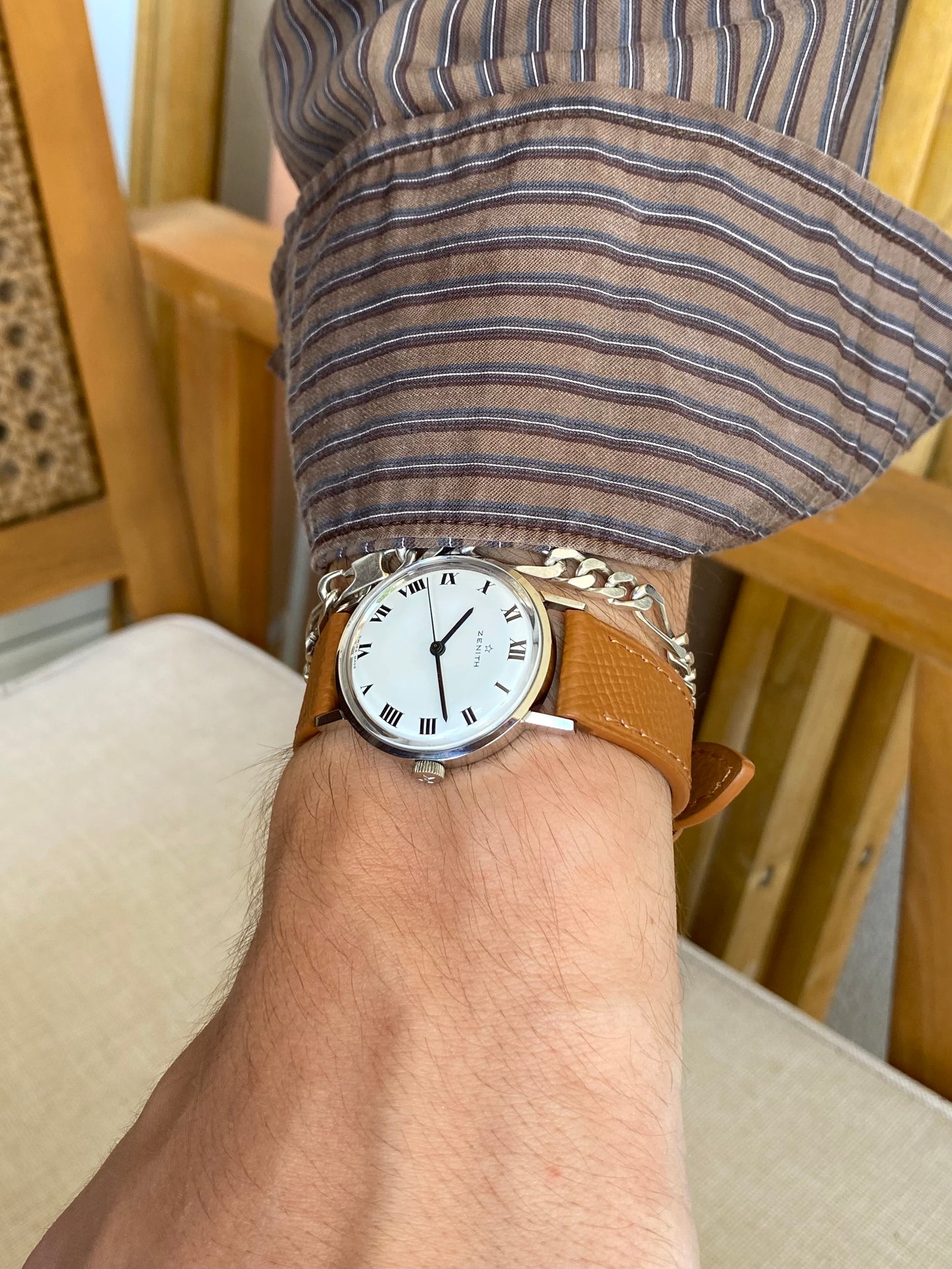 Zenith Suisse Montre Vintage Mécanique Calibre 2542 - Chiffres Romains - 1960 + Boucle