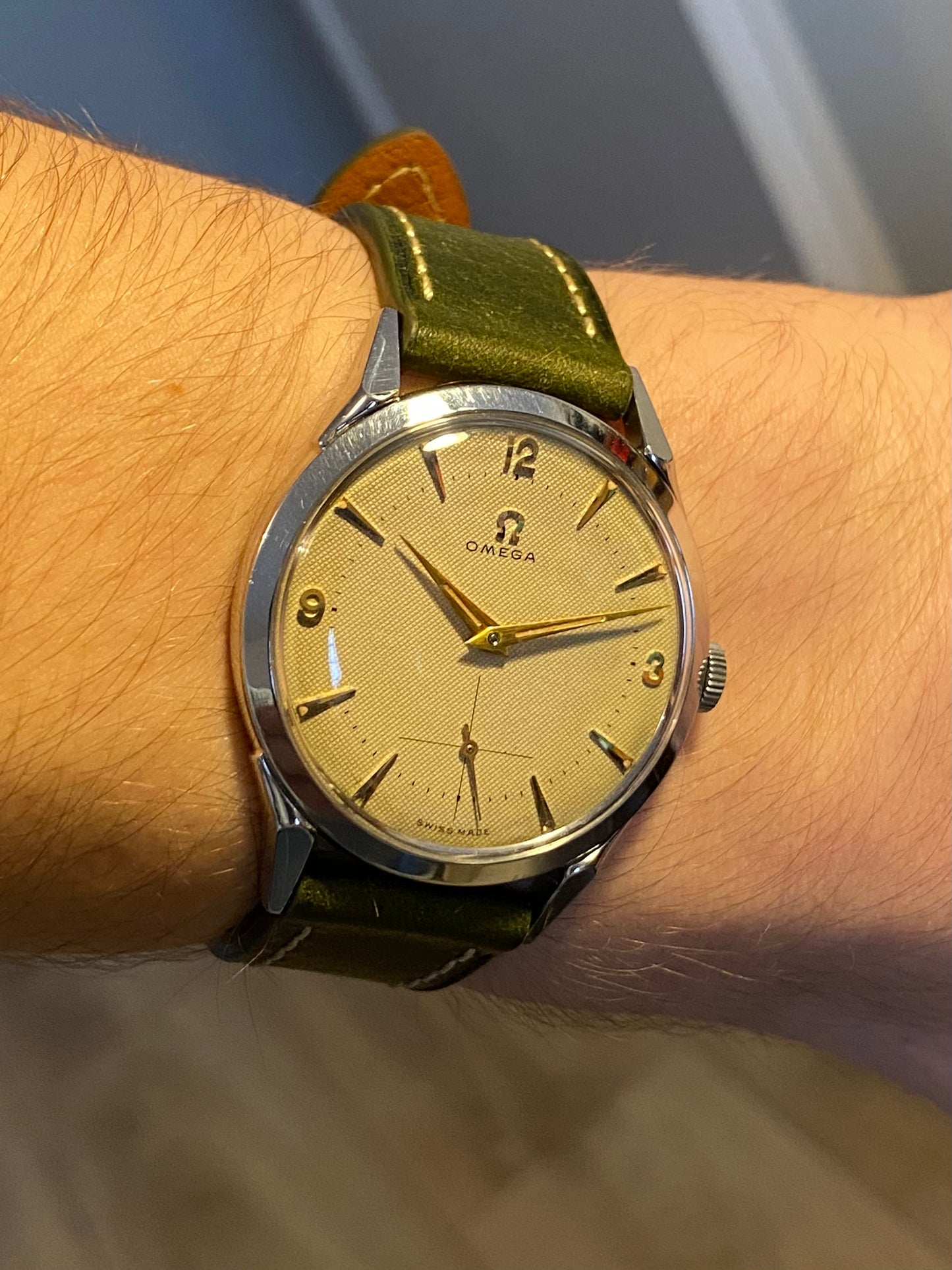 Omega 2605-16 Cadran Nid D’abeille "Honey Comb" Cal.266 Montre Vintage Mécanique 1954