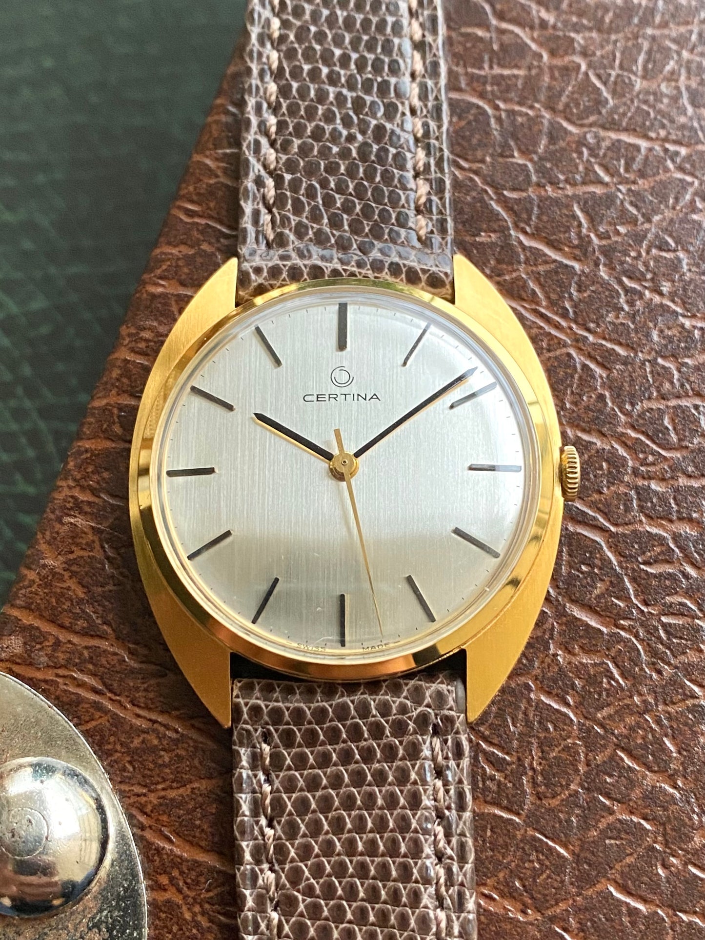 Certina NOS Neuve de Stock 23-36 Montre Vintage Mécanique Plaqué Or 1960
