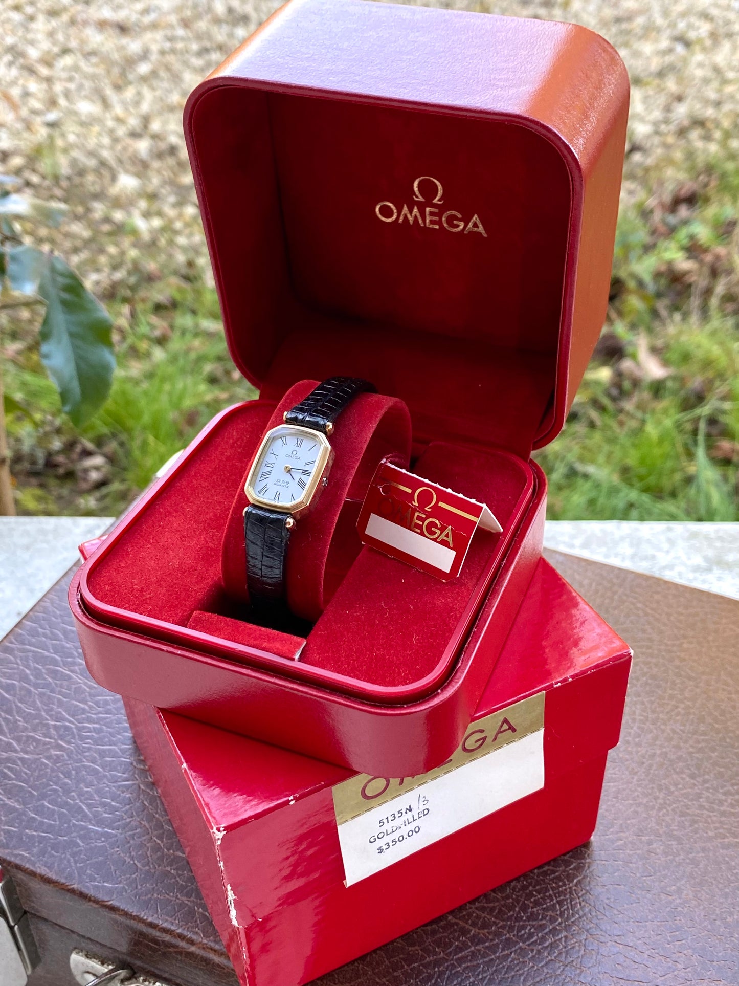 Omega DeVille Lady Quartz GoldFilled 10k - Cal.1130 Montre Dame Neuve NOS - Bracelet + Boîte + Boucle - 1980