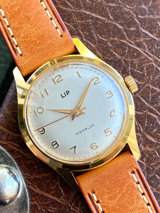 LIP France R23 Montre Vintage Mécanique Plaqué Or 1960