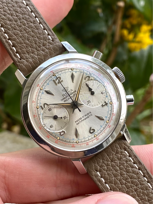 Rexa Chronographe Montre Française Vintage Landeron 248 Mécanique - 1960