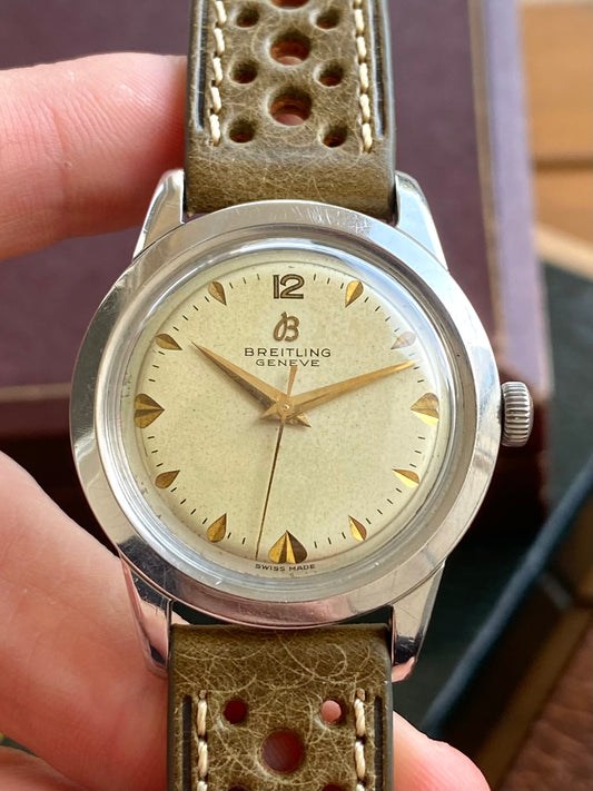 Breitling Genève 2907 - Montre Suisse Vintage Mécanique en Acier - Calibre FHF 28 - 1960