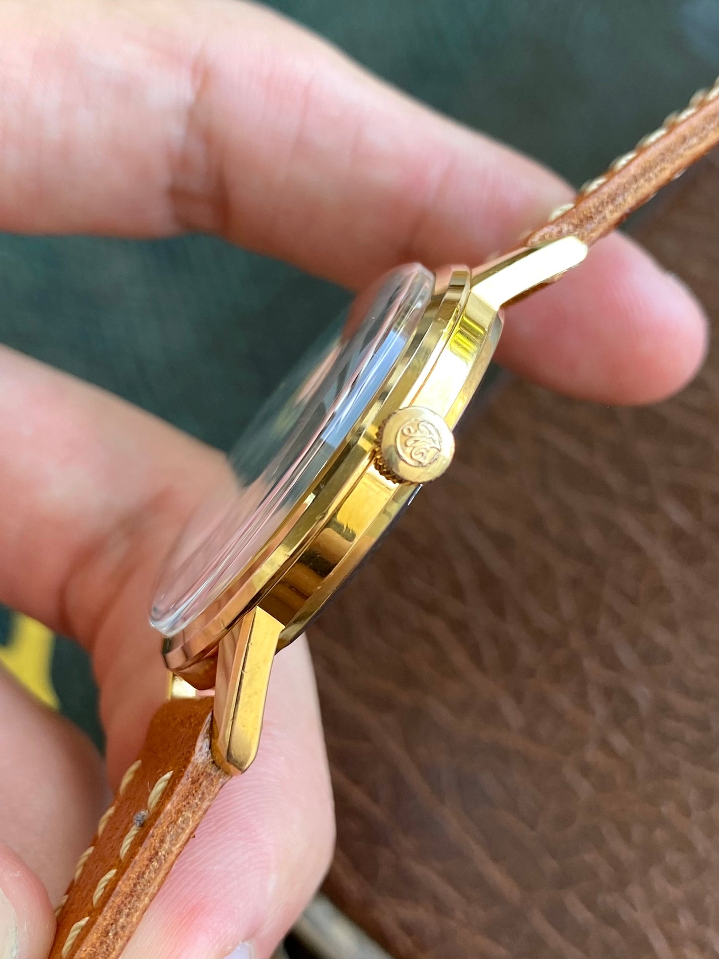 Moeris Cal. 13" Montre Vintage Suisse Mécanique Plaqué Or 1960