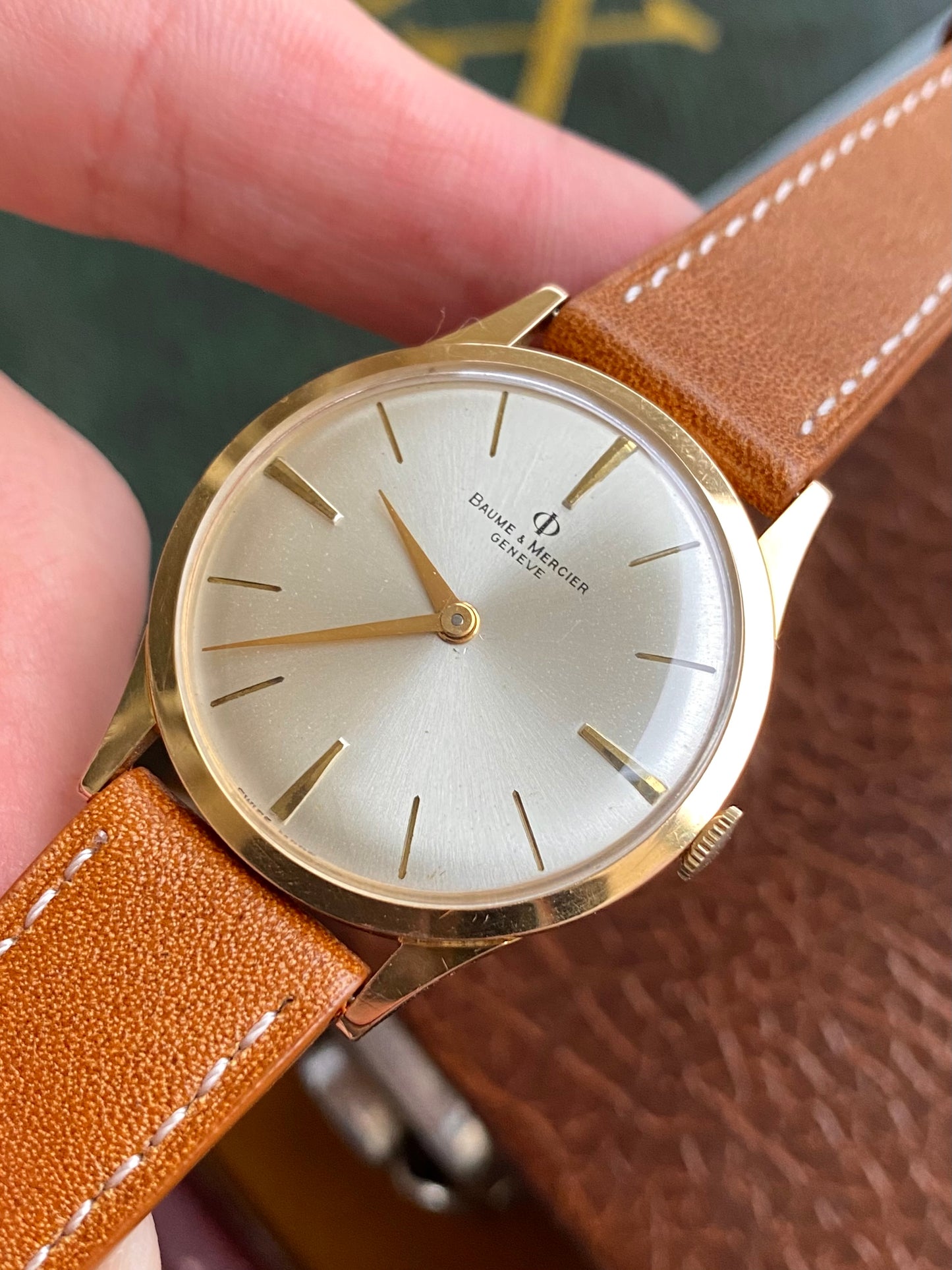 Baume & Mercier 2599 Montre Vintage Mécanique Extra-Plate Plaqué Or BM1050 - 1960