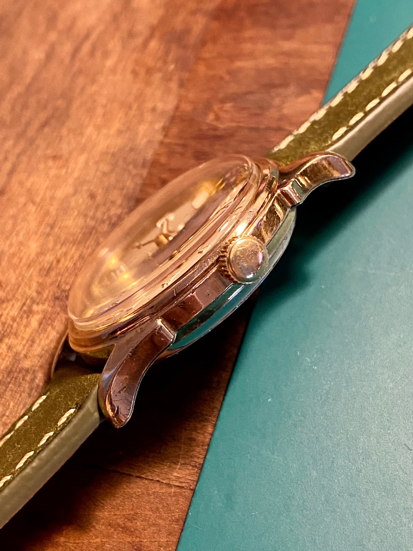 Juvenia Automatic Bumper Plaqué Or AS1250 Montre Vintage Mécanique 1950