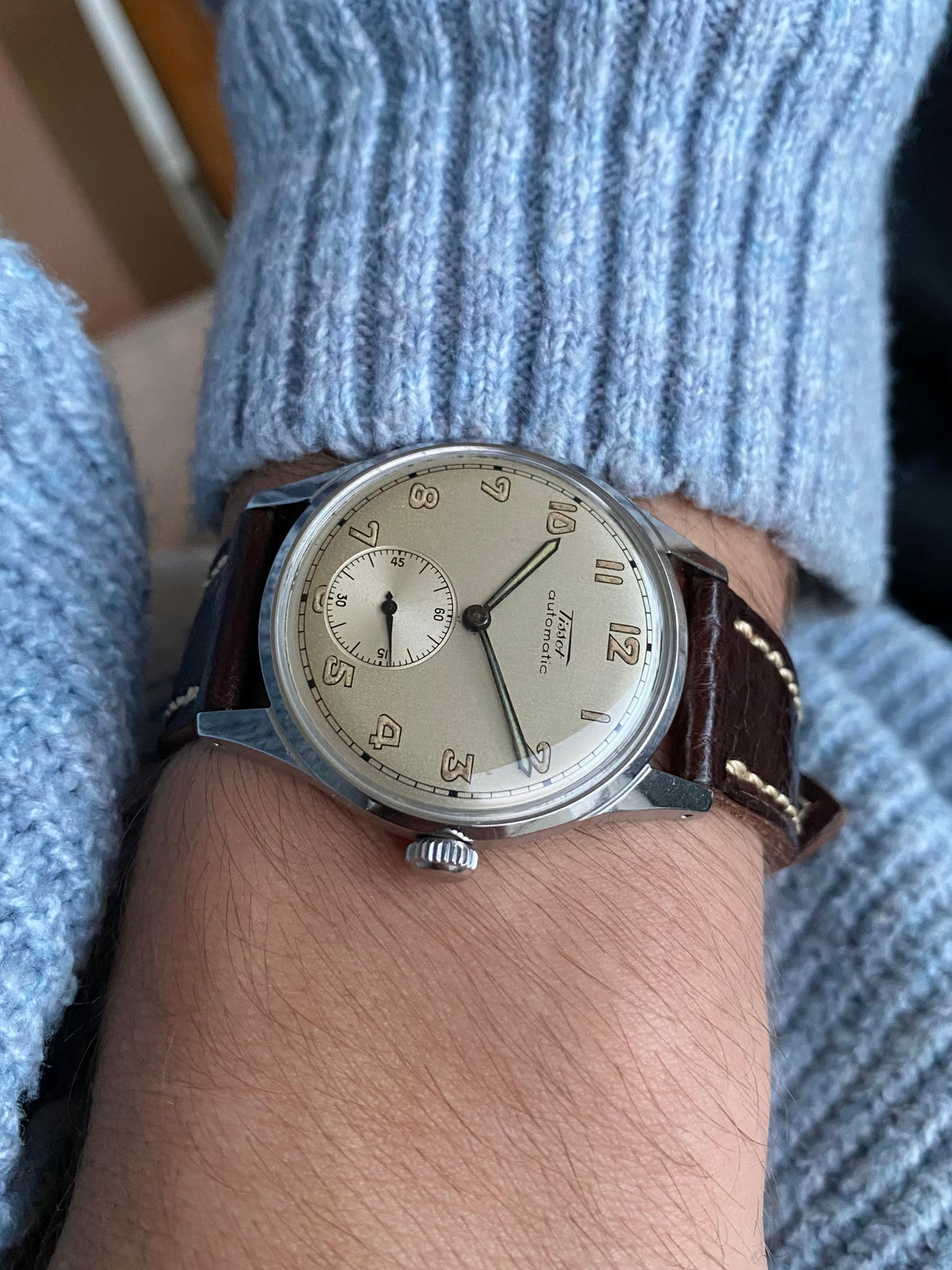 Tissot Bumper Automatic Ref. 6540-1 Montre Vintage Mécanique Acier 1940
