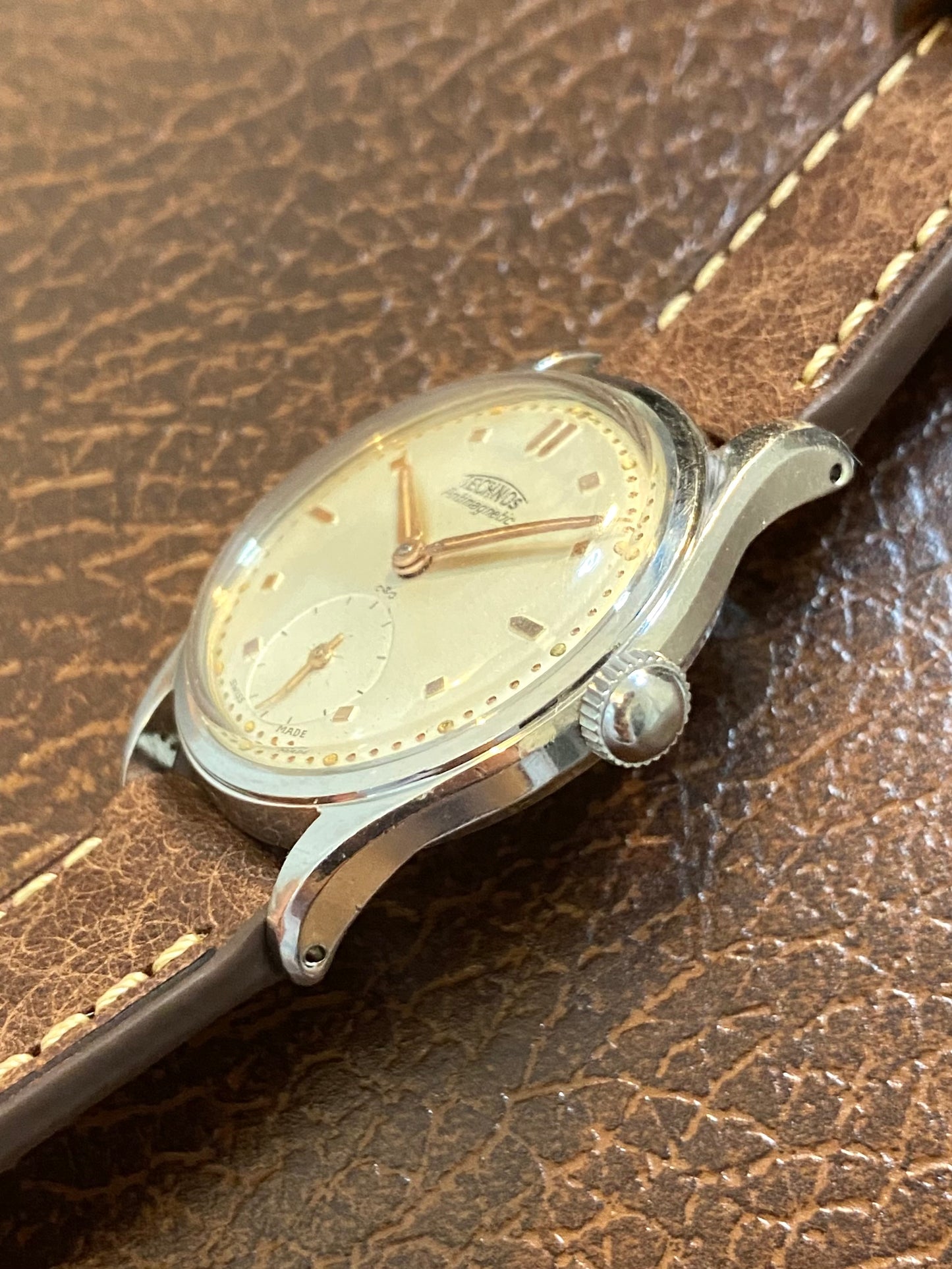 Technos Swiss Montre Vintage Mécanique Acier - 1950