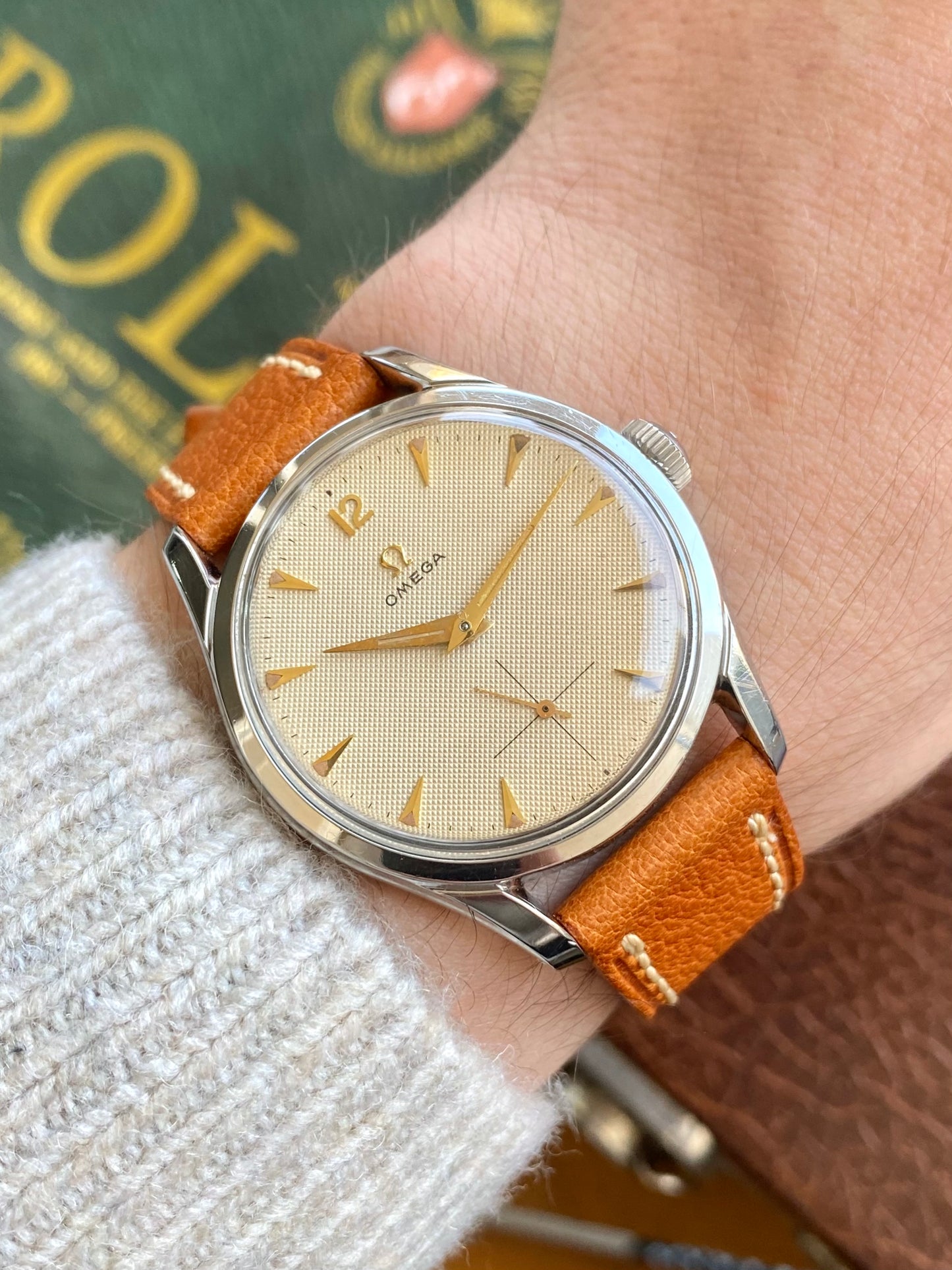Omega Ref. 2639-13 Cal.266 Montre Vintage Mécanique Cadran HoneyComb - 1953