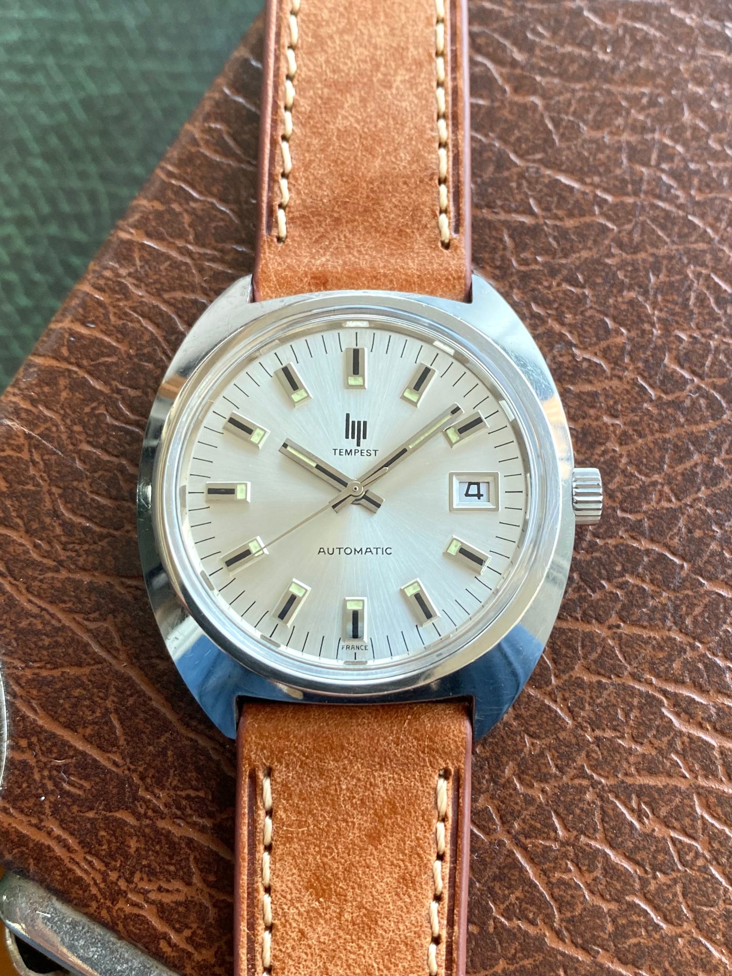 LIP Tempest Automatic Date - Duromat 7525/2 - Montre Vintage Mécanique Acier 1970