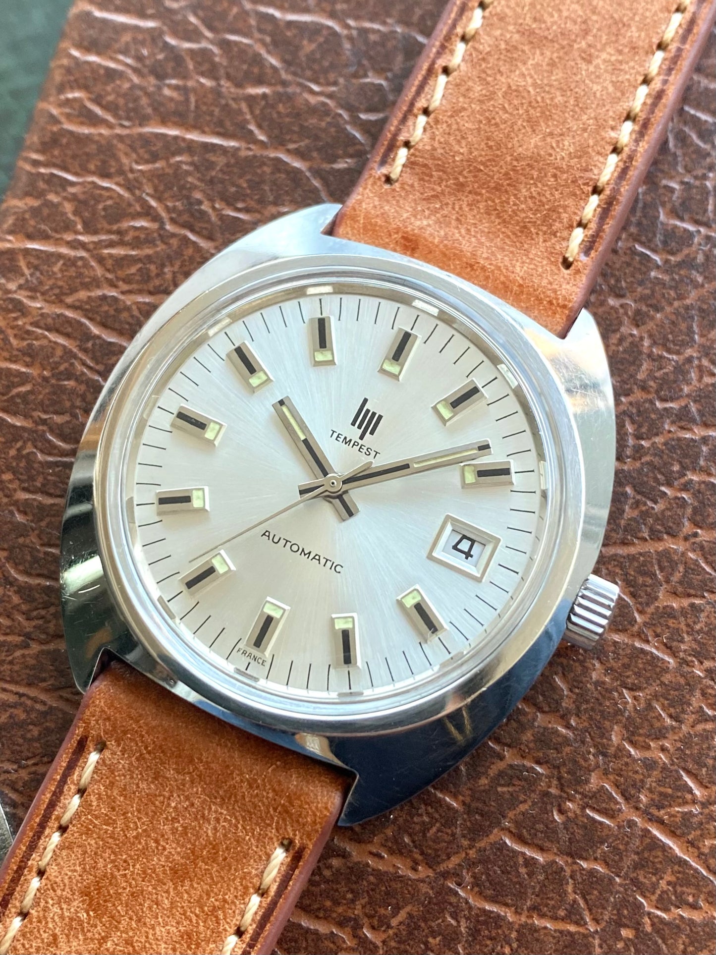 LIP Tempest Automatic Date - Duromat 7525/2 - Montre Vintage Mécanique Acier 1970