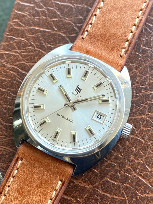 LIP Tempest Automatic Date - Duromat 7525/2 - Montre Vintage Mécanique Acier 1970