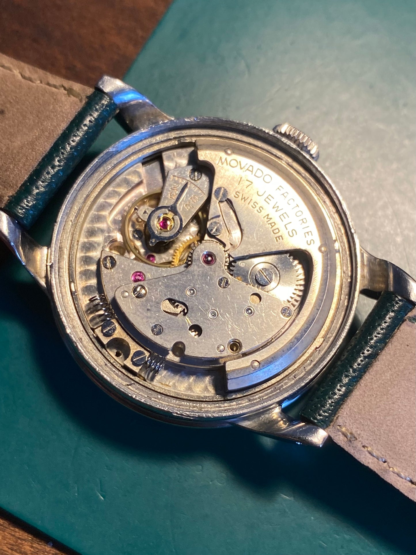 Movado Bumper Automatic C221a F.Borgel Case Montre Vintage 1940