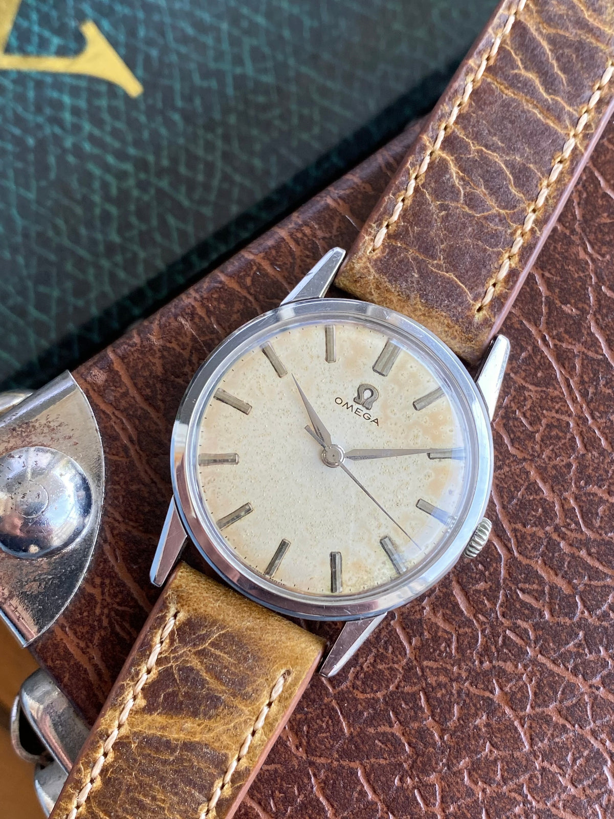 Omega Ref. 14714-6-SC Cal. 285 Montre Vintage Mécanique Patinée Acier 1961