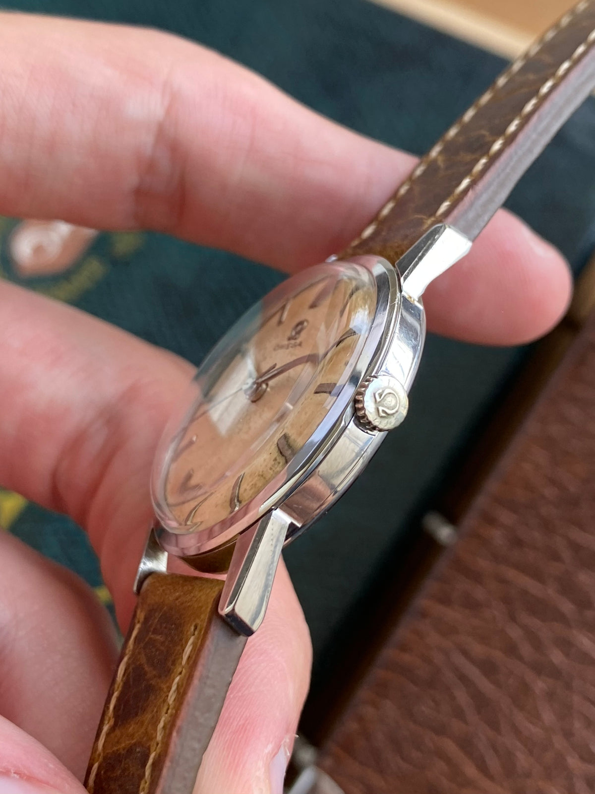Omega Ref. 14714-6-SC Cal. 285 Montre Vintage Mécanique Patinée Acier 1961