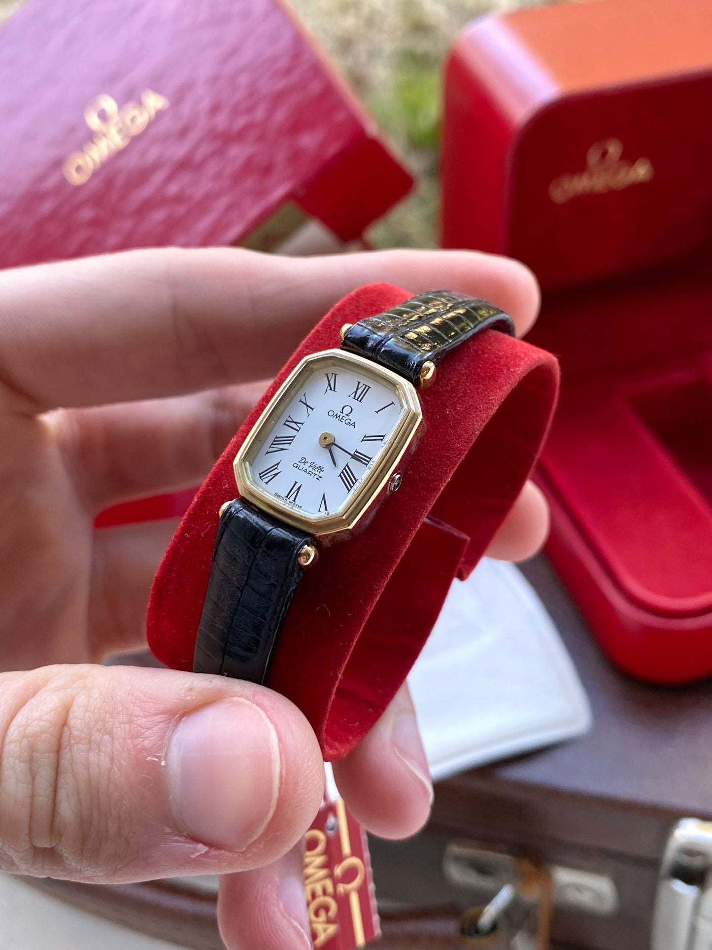 Omega DeVille Lady Quartz GoldFilled 10k - Cal.1130 Montre Dame Neuve NOS - Bracelet + Boîte + Boucle - 1980