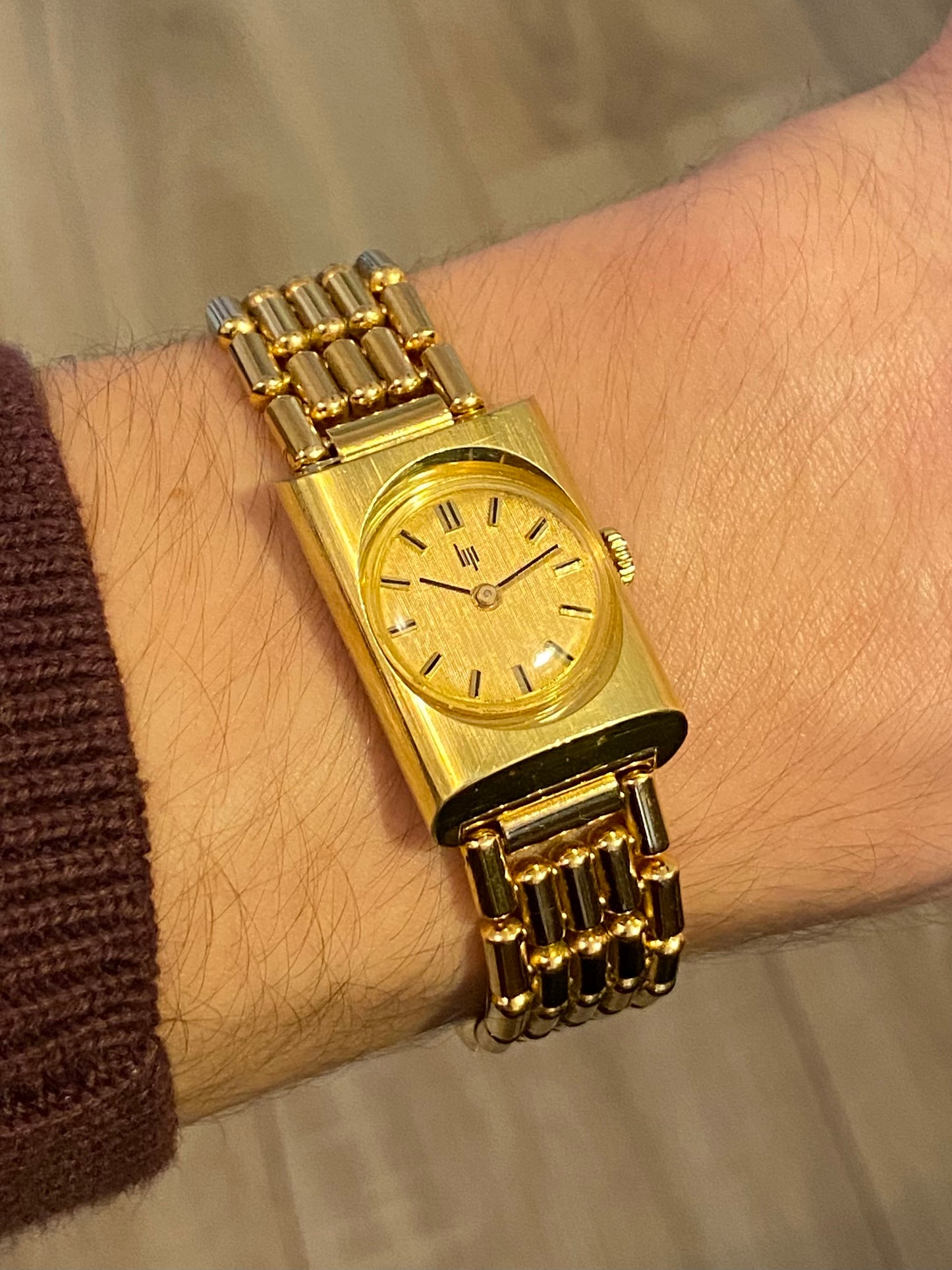 Montre Femme LIP Mécanique Plaqué Or 1960