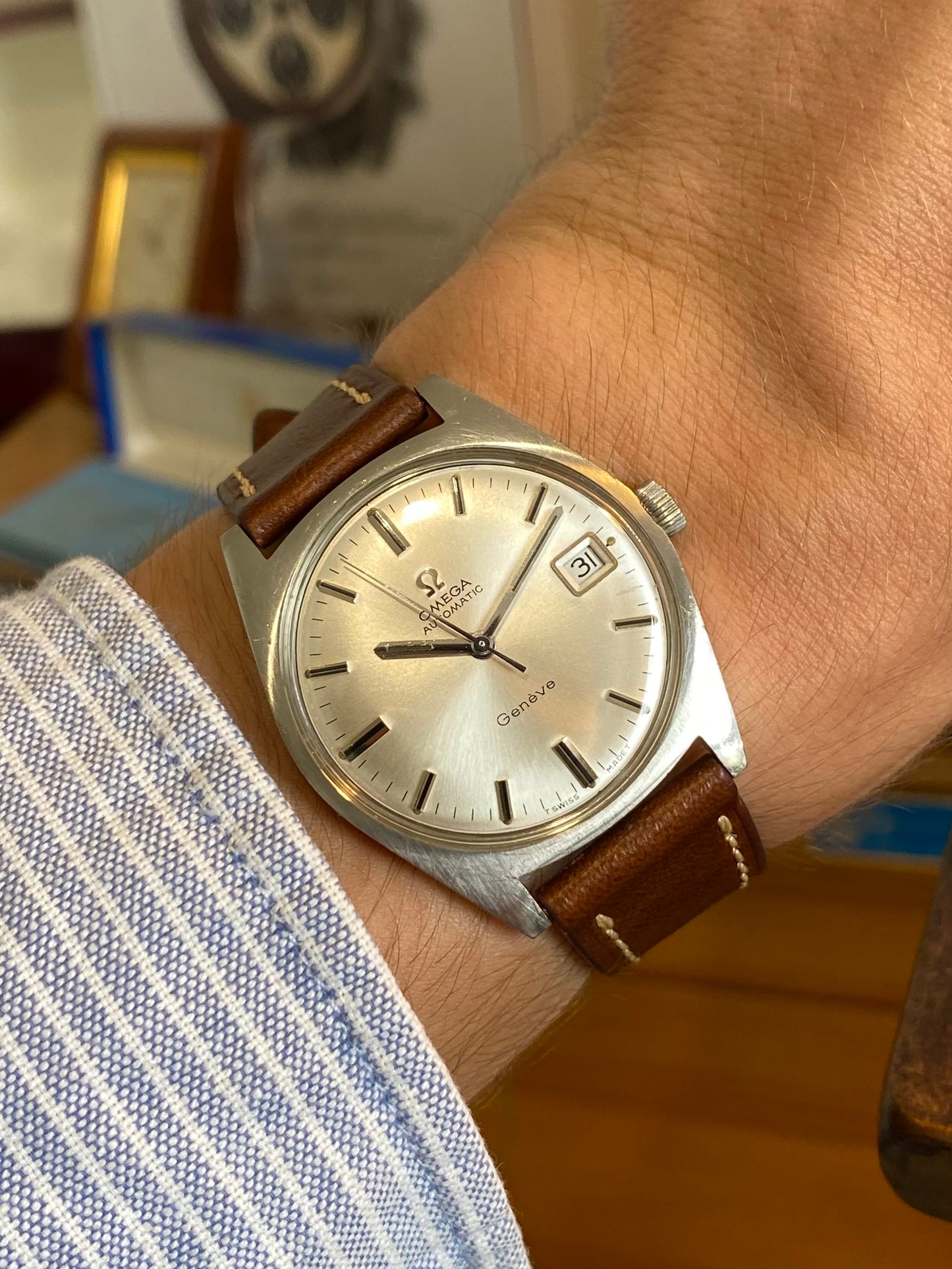 Omega Genève Automatic Cal.565 Réf.166.041 Montre Vintage Mécanique 1969