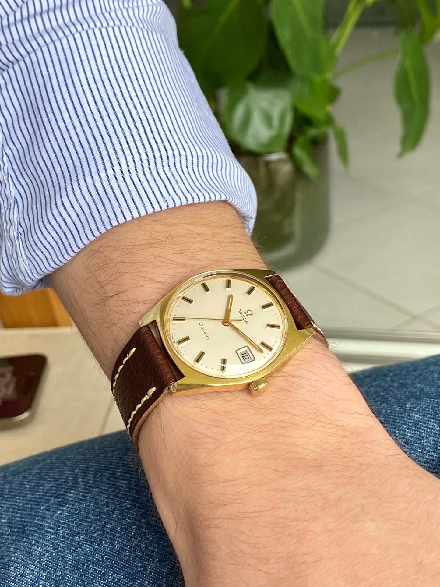 Omega Genève Plaqué Or - Cal. 613 Ref. 136.041 Montre Vintage Mécanique 1968