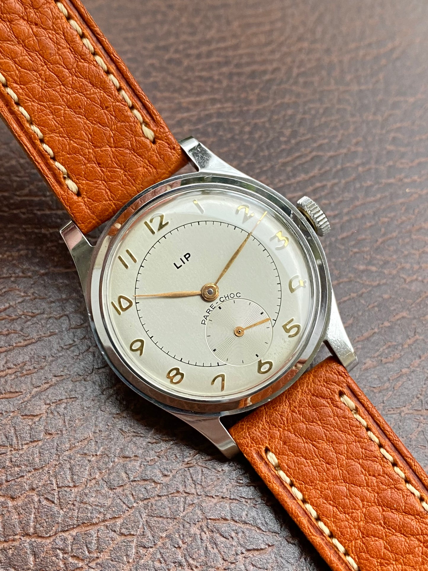 LIP France Montre Vintage Mécanique en Acier - R25 Pare-Choc 1950