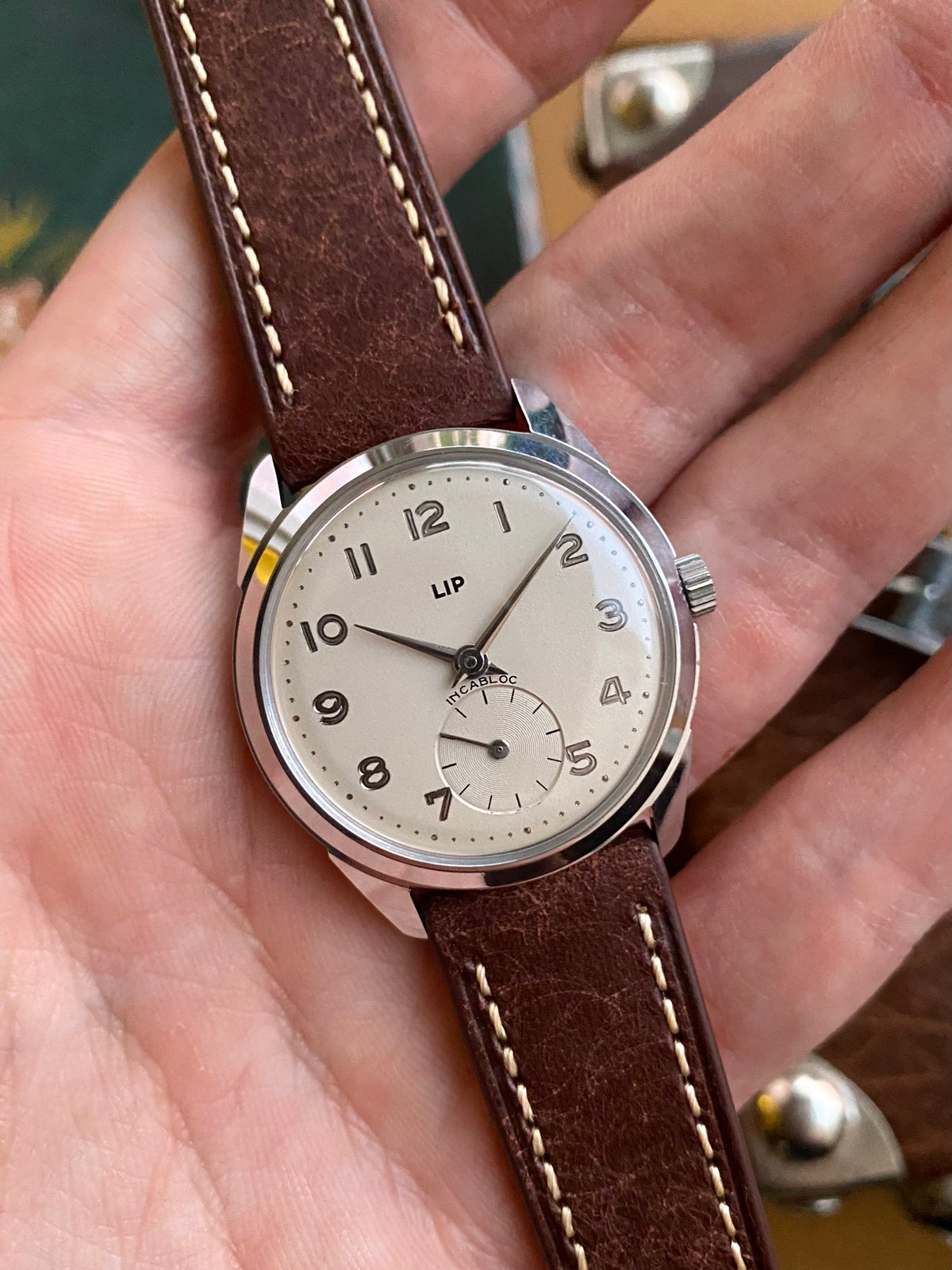 LIP France R25 Neuve de Stock NOS - Montre Vintage Mécanique 1960 + Bracelet