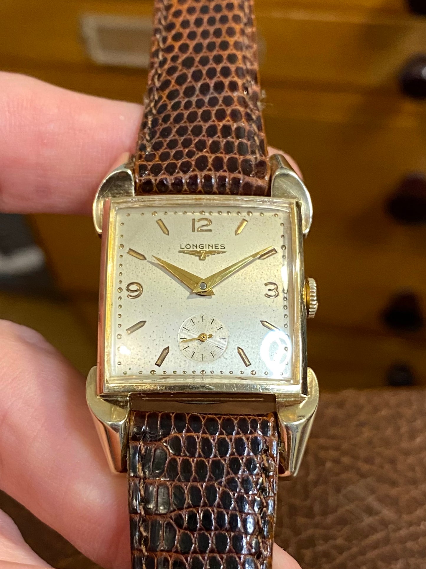 Longines 23z 10k GoldFilled Carré - Montre Vintage Mécanique 1953